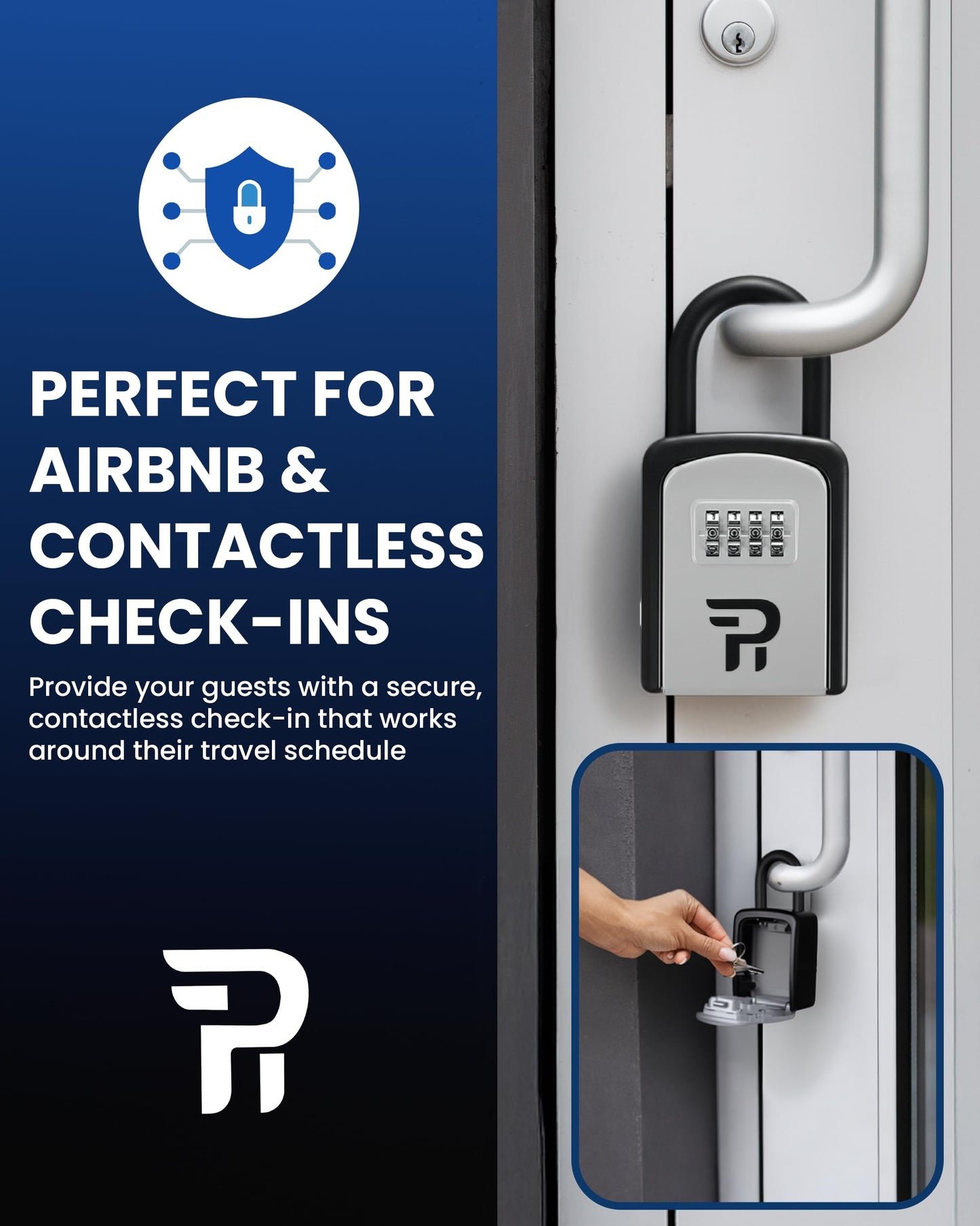 Rudy Run Key Lock Box for Outside – Small Outdoor Lockbox for Keys with Code, 4-Digit Combination Hidden Safe to Hide a Key Outside, Portable Safe Key Storage, 5.78 in, 1 Pack