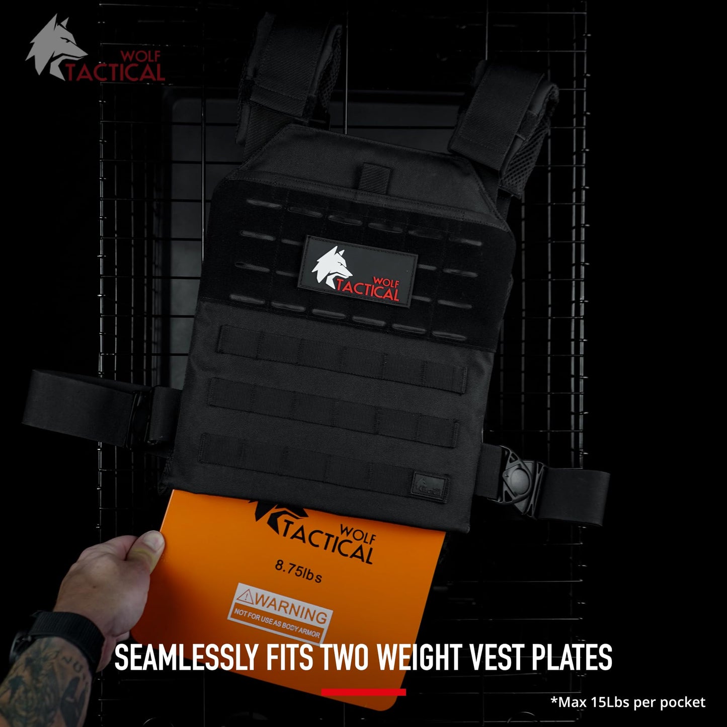 WOLF TACTICAL Simple Weighted Vest Men Womens Weighted Vest for Walking Running Training Rucking Adjustable Weight Vest, Tan