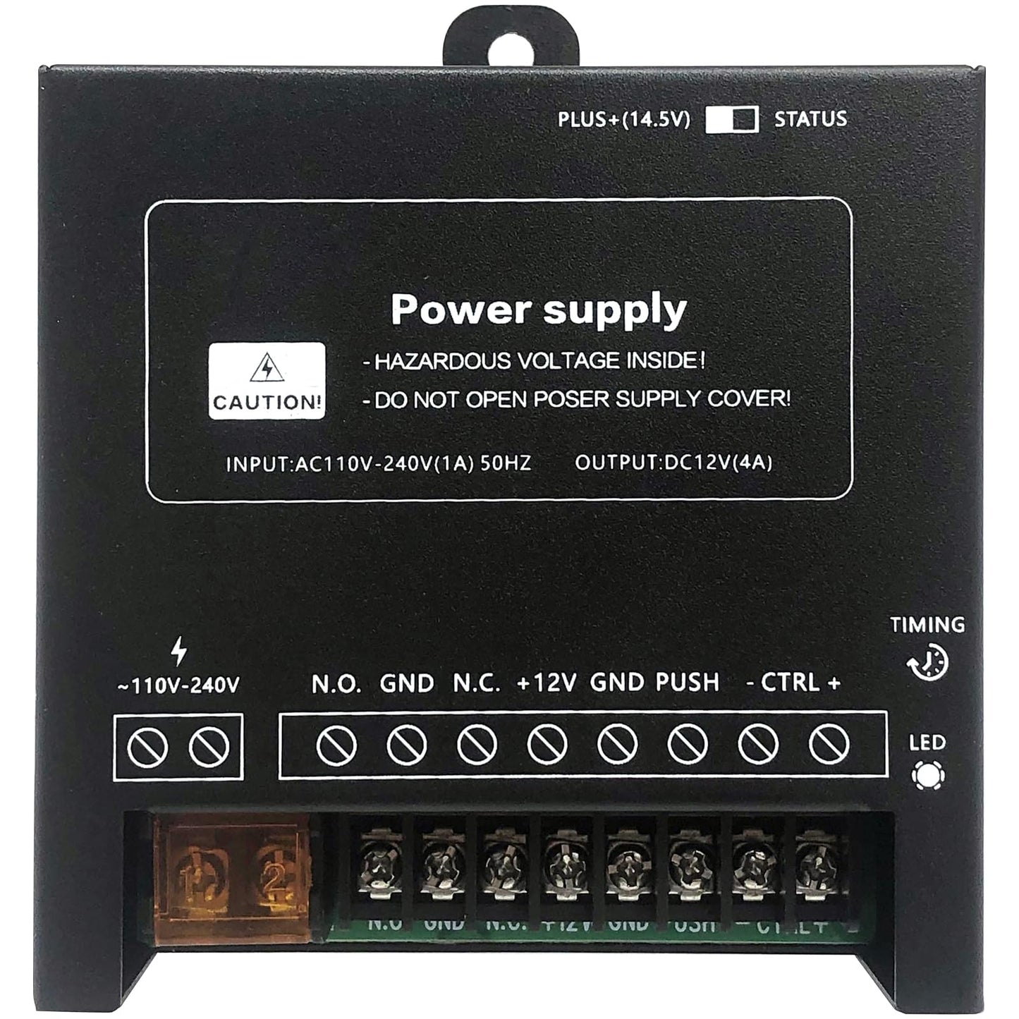 Waterproof Fingerprint Door Access Control System kit, Includes a 1200LB Magnetic Lock,RFID keypad, remotes, exit Button, Entry keypad, and a 110V AC to 12V DC Power Supply (Fingerprint-1200LB Kits)