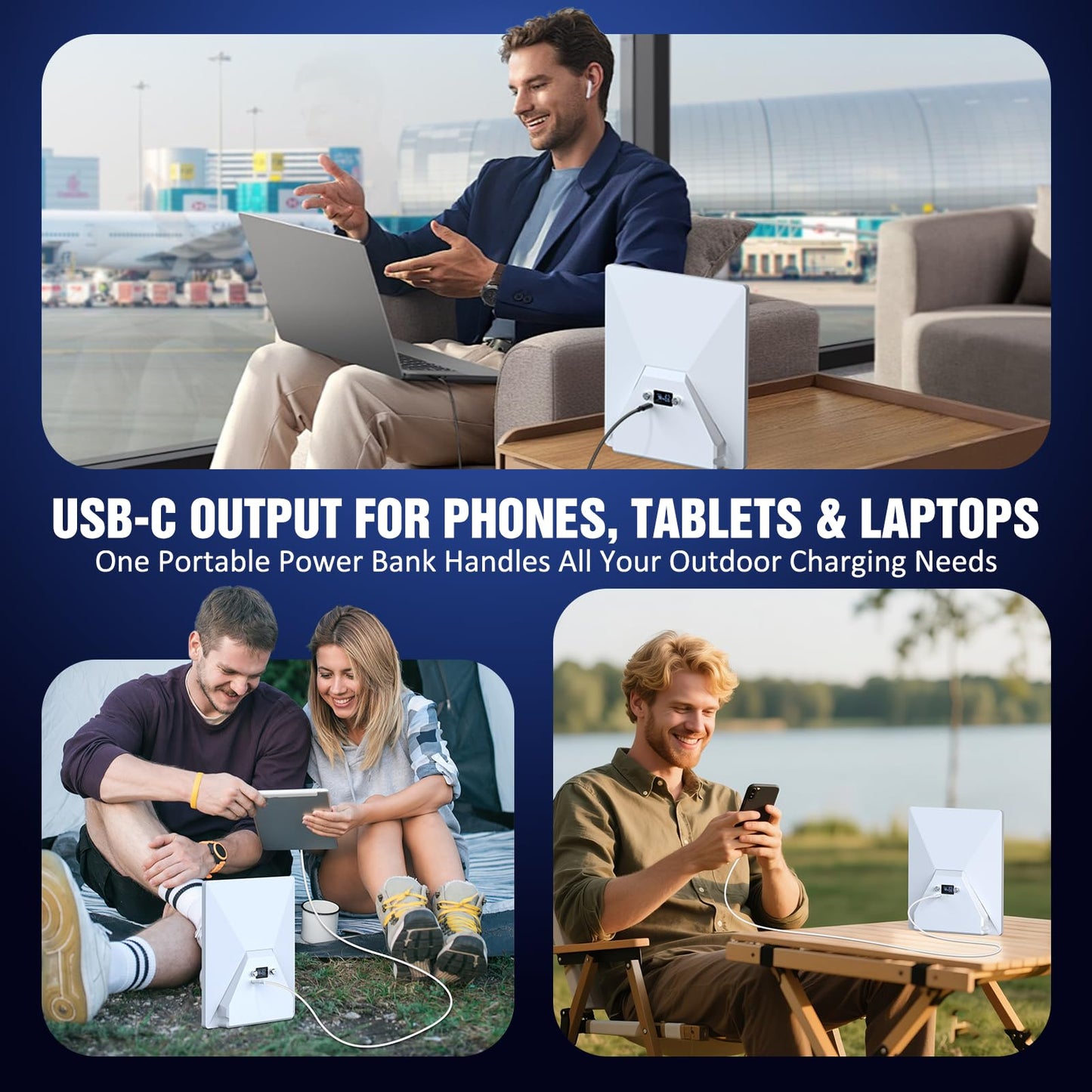 Nicxz Starlink Mini Battery Pack with Charger, 129.5Wh 35000mAh Capacity, True 5H Runtime, Featured with Display and USB-C Output,Compact Integrated,Travel-Friendly,Pass-Through Charging Supported