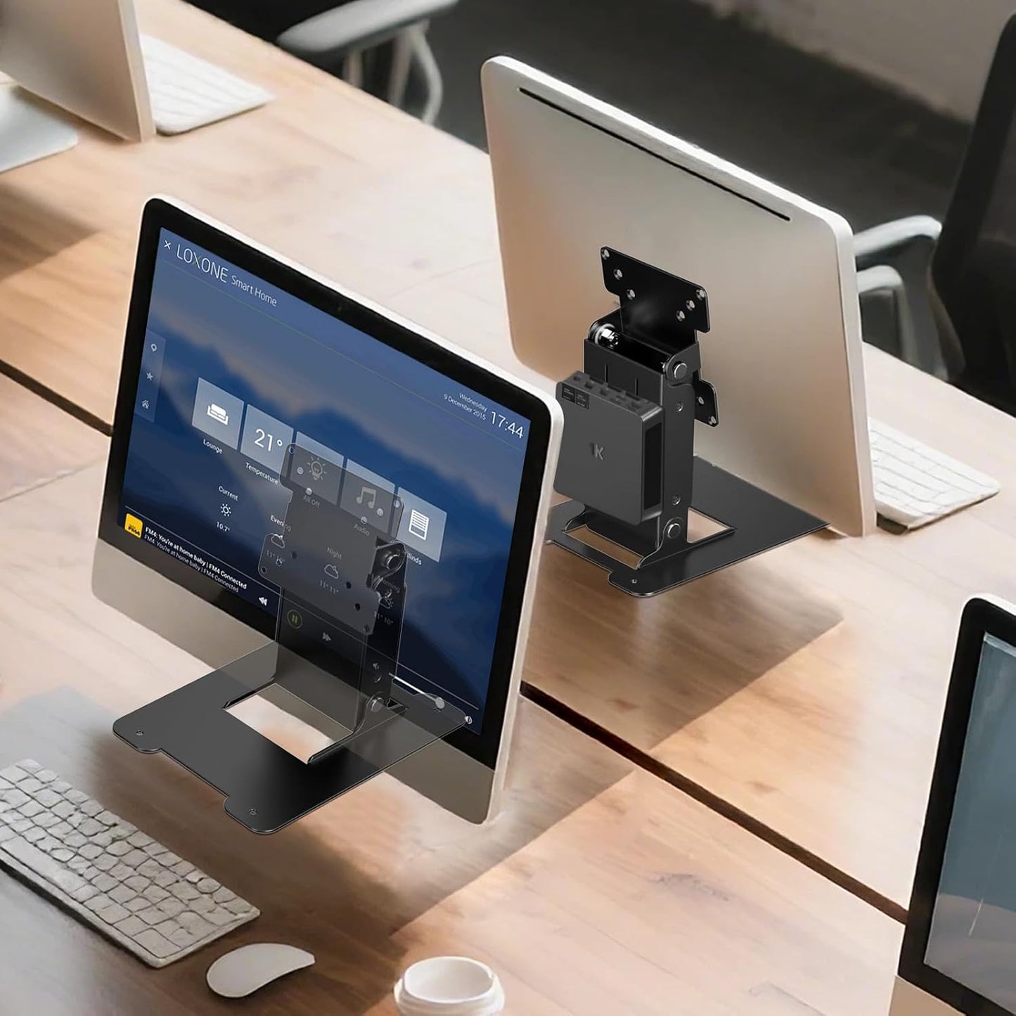WEARSON 75 100 50 75 Touch Monitor VESA and Mini PC VESA Back-to-Back Dual Mount All Metal Stable Leaning Low Profile