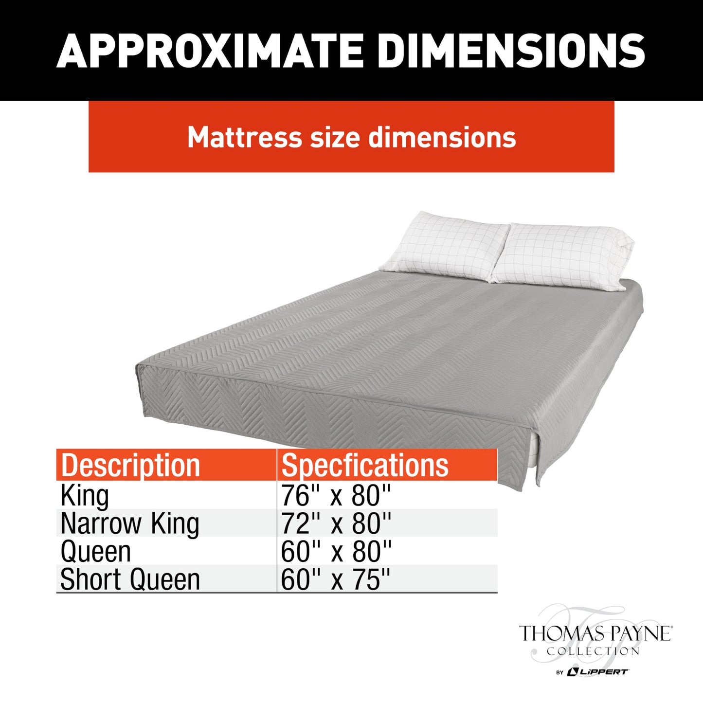 Easy Zzzs™ RV Bedding Set - Narrow King, Grey