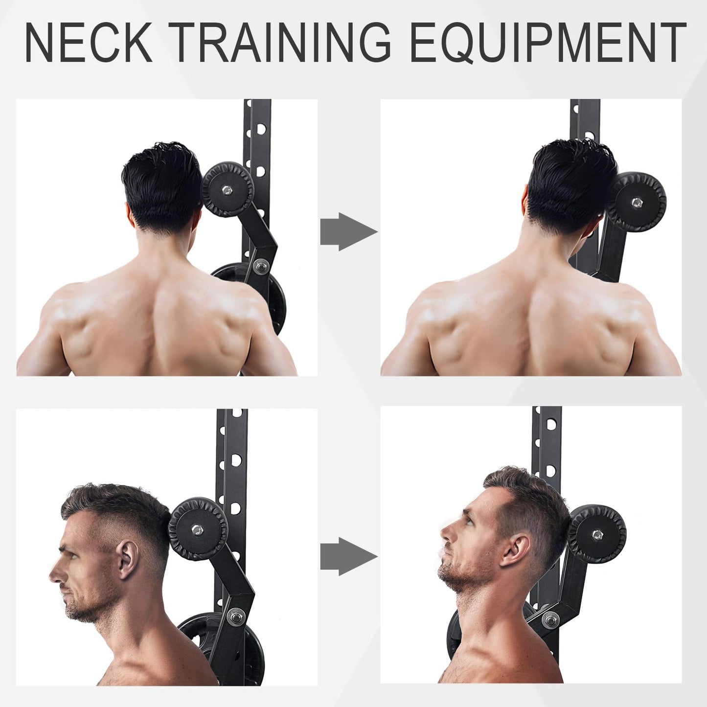 BLUSLM Upgraded Rack Mount Neck Traniner, Neck Machine Strengthener for Muscles Training, Neck Workout Equipment Power Rack Attachment for Home Gym Fitness