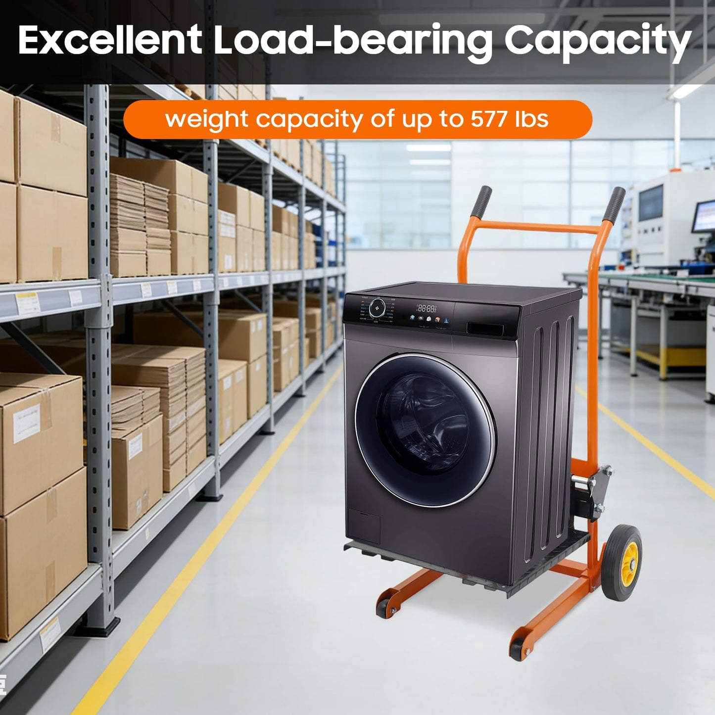 Hydraulic Material Lift Pallet Truck, 577LBS Capacity Adjustable Lift Stacker Heavy-Duty Hydraulic Material Lift Winch Stacker Forklift w/Removable Lifting Plate for Workshops Warehouses Factories