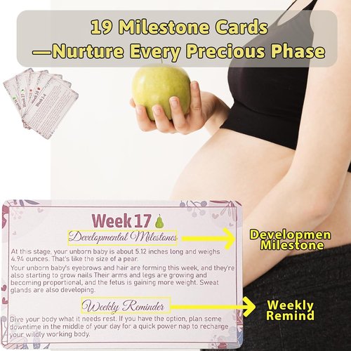 Garybank Ultrasound Picture Frame - Love at First Sight with Weekly Milestone Cards | Perfect Pregnancy Gift for New Moms