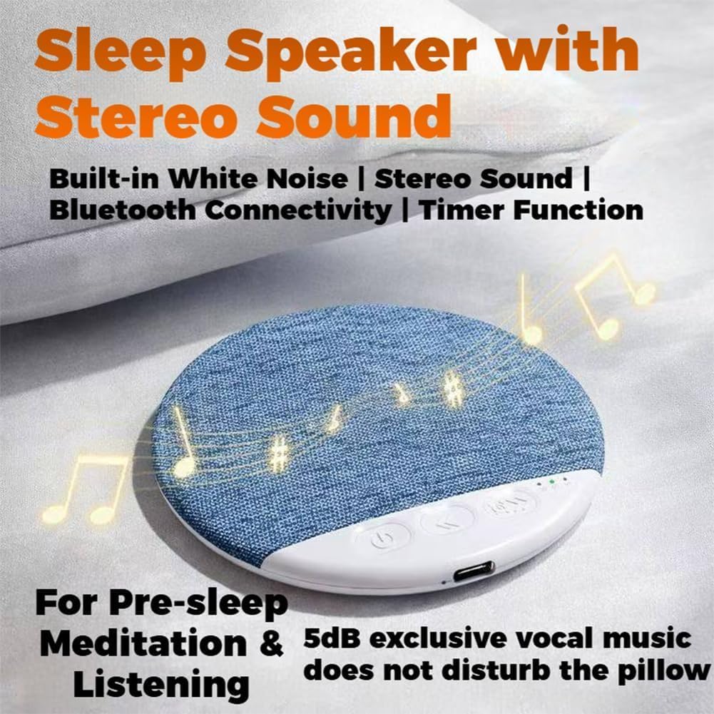 Generic 2026 (2Pink) Bluetooth Pillow Speaker for Sleeping, New Bluetooth Pillow Speaker, Bone Conduction White Noise