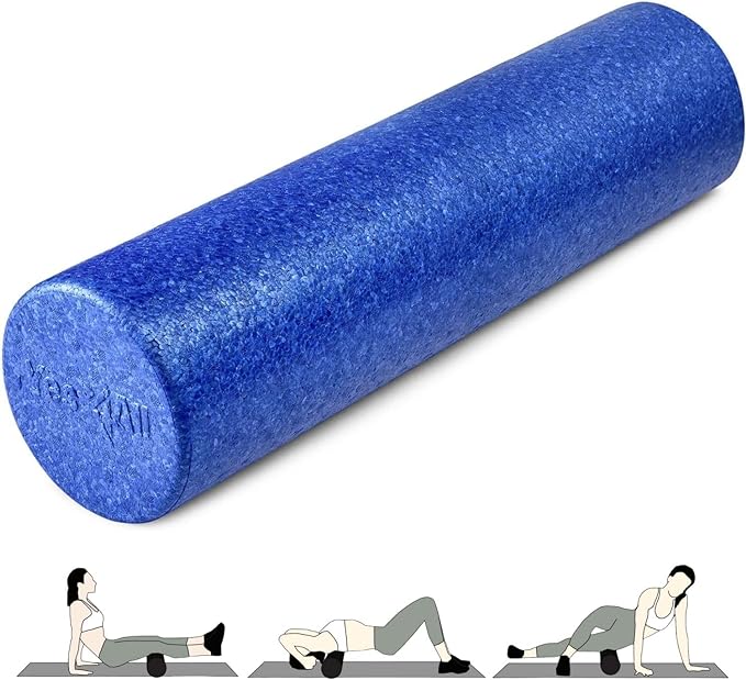 Yes4All High-Density EPP Round Back Roller Foam, Exercise Foam Roller for Yoga, Pilates & Stretching - 12, 18, 24, 36 inch
