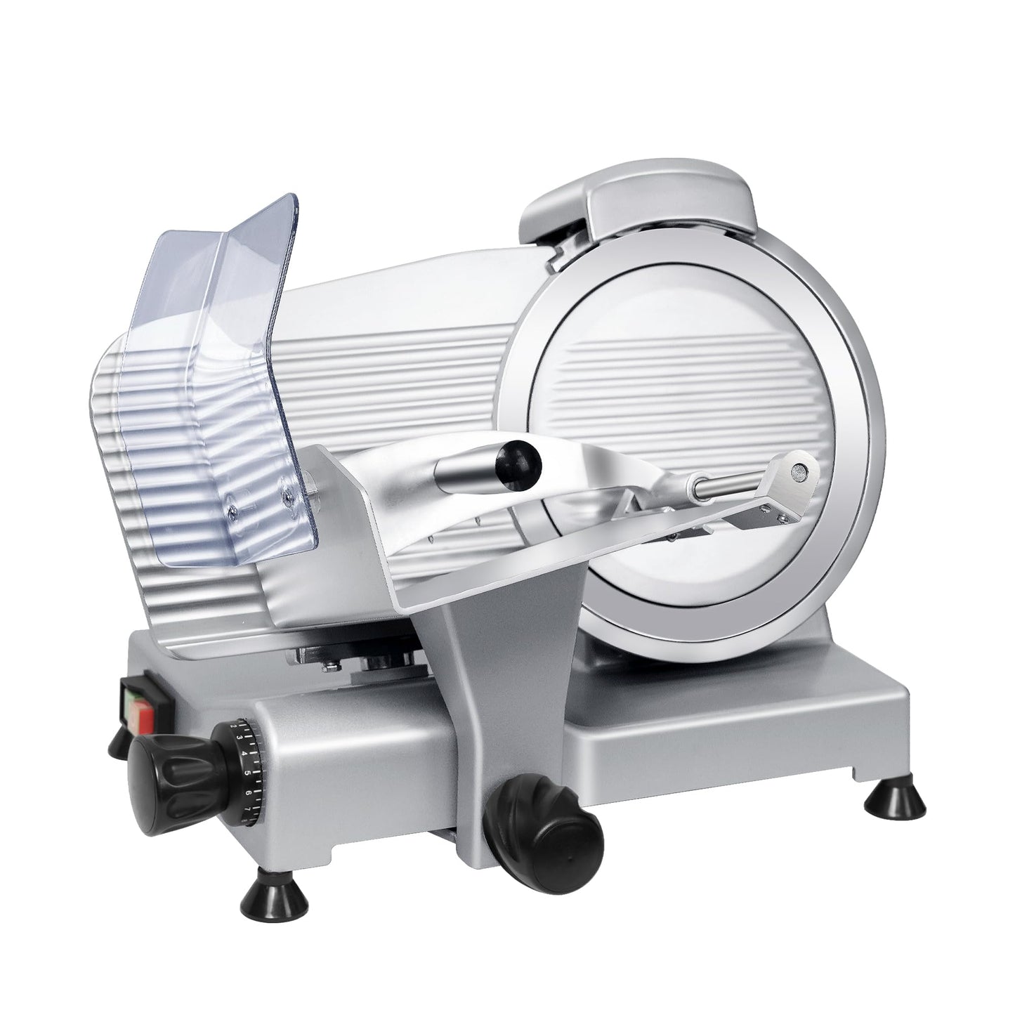 Valley Sportsman 10" Commercial Meat Slicer, Electric Deli Slicer with Adjustable Thickness Stainless Steel Blade, Built-in Sharpener, Food Slicer Machine for Meat/Bread/Cheese, Easy Cleaning
