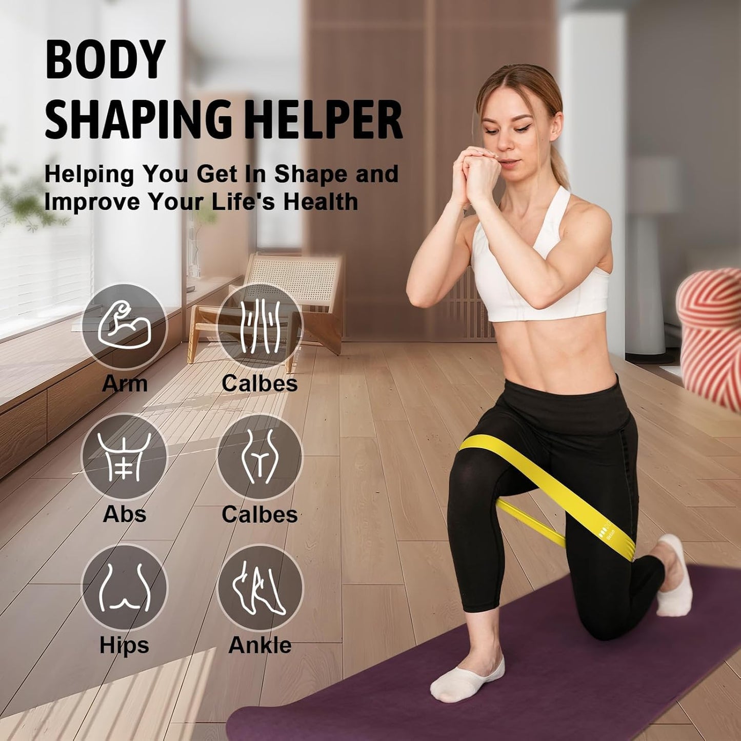 Resistance Bands for Working Out and Physical Therapy, Pack of 5 Different Levels, Elastic Bands with Carry Bag
