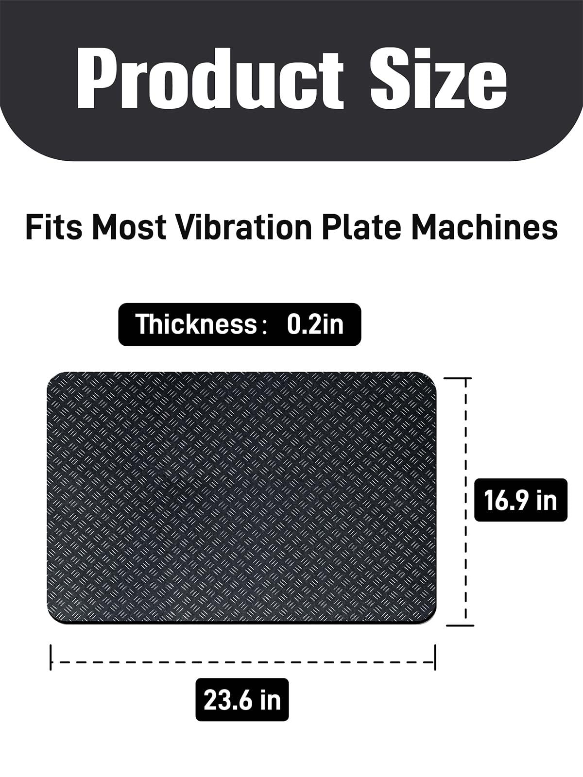 Upgraded Double-Sided Non-Slip Surface Mat for Vibration Plate Machine - Anti Vibration Pad & Exercise Mat for Most Vibration Platform Machines, Reduce Noise Accessories, Protect Floors & Carpet