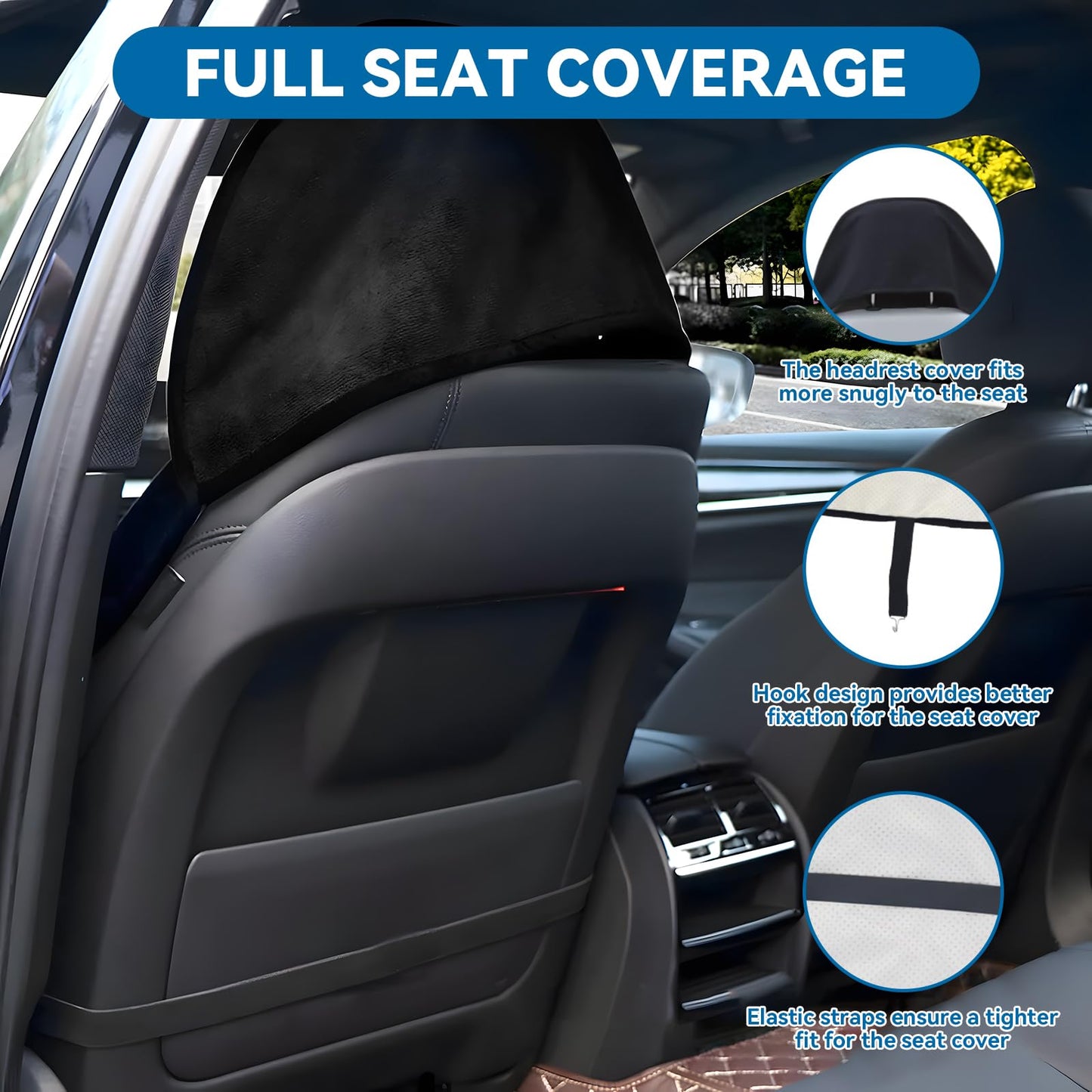 Tinecio Waterproof Towel Car Seat Cover - Sweat-Wicking Post-Workout Seat Protector for Athletes, Gym, Yoga, Beach - Non-Slip, Machine Washable, Universal Fit Front Seat Mat
