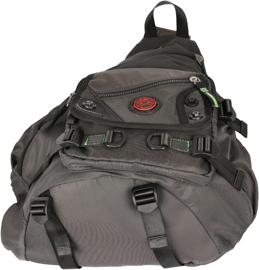 Backpack Large Sling Bag Laptop Cross Body Messenger Bag Shoulder Travel Rucksack (A-Black)