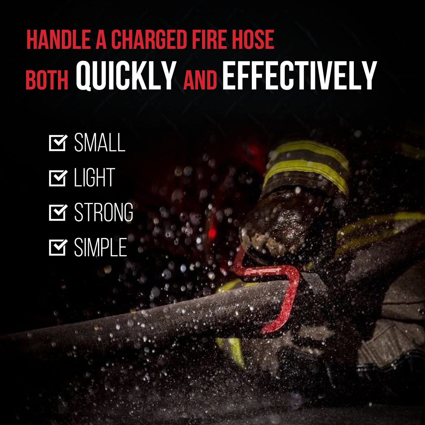 Motis - Snagger Tool for Firefighting, a Powerful Multi Tool Firefighter Gear, Firefighter Tools, Red