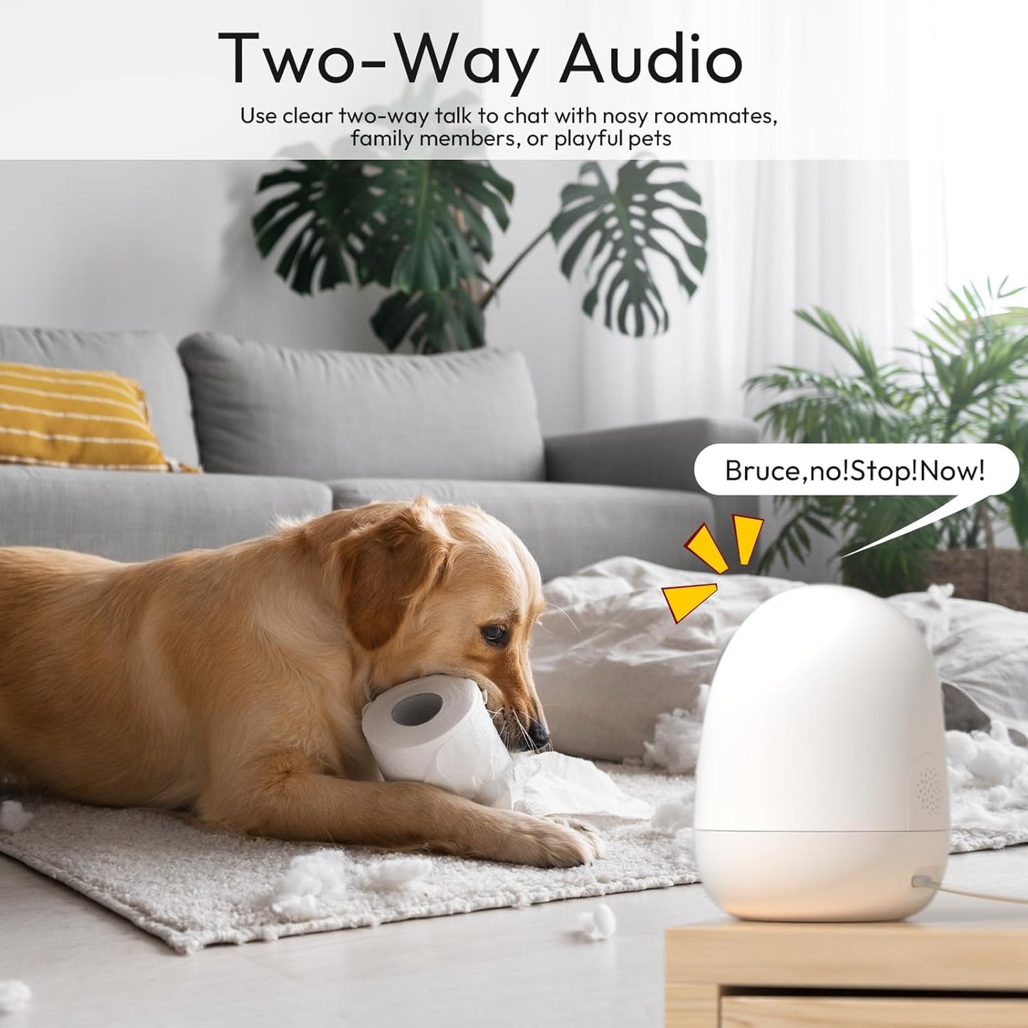 Rraycom 5G&2.4G WiFi,2K Security,360Pan 2-Way Indoor Camera Security Cameras for Home & Tilt, Dog/Pet Baby Camera