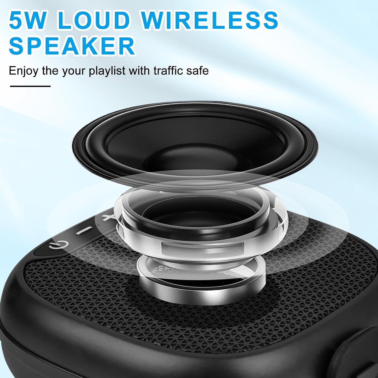 Enbiawit Portable Bluetooth Speaker for Bike, Mini Outdoor Travel Speakers, Wireless Traveling Bicycle Speakers