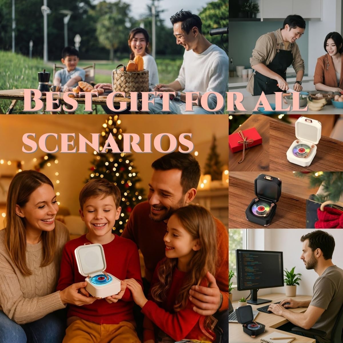MiniLuxis Retro Bluetooth Speaker, Portable Mini Wireless Speaker with Clear Sound & Long Battery Life, Small Cute