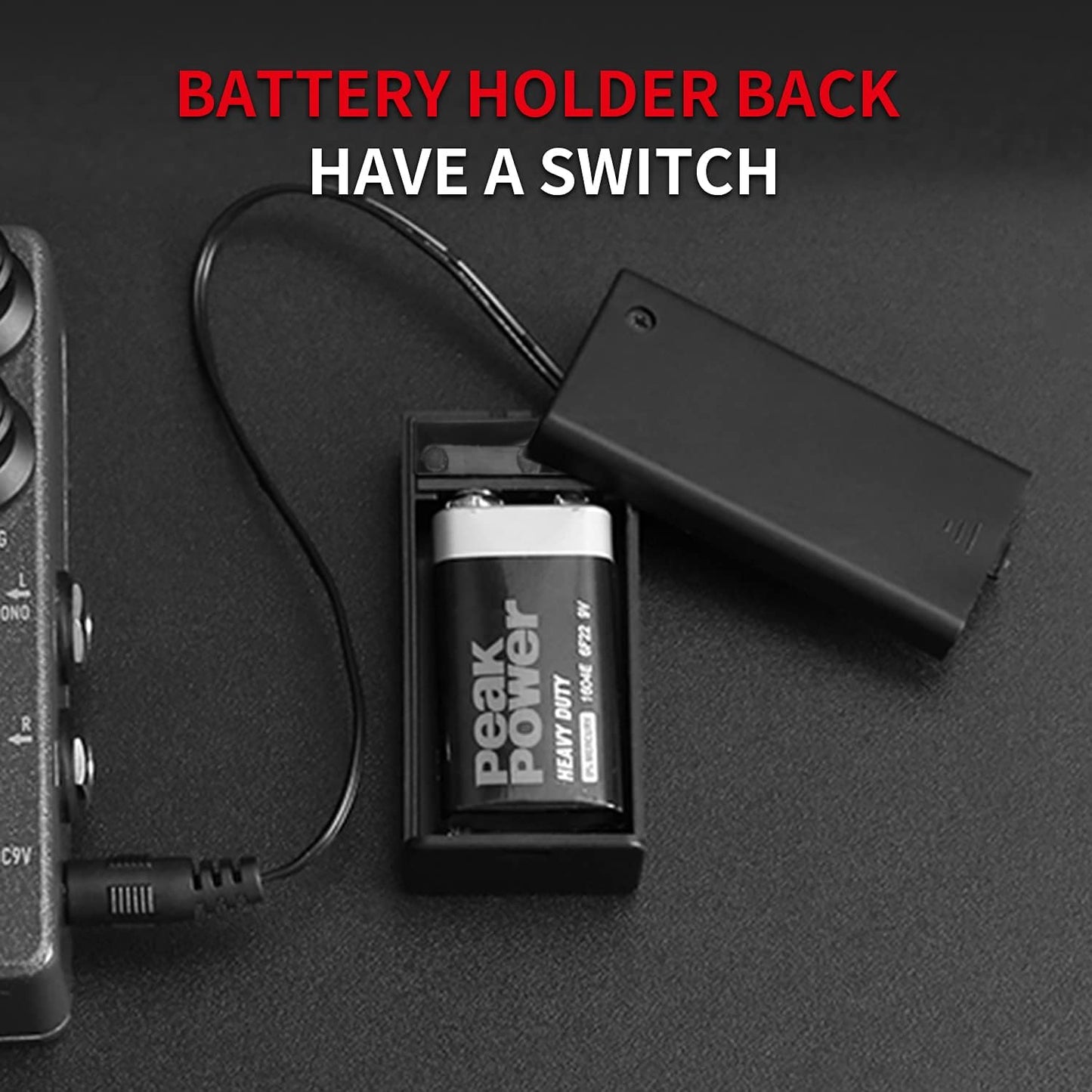 DAIERTEK 9V 9 9V 9 -3Pack Battery Holder, Volt Battery Holder with ON/Off Switch Cover Lead Wires Battery Box Volt