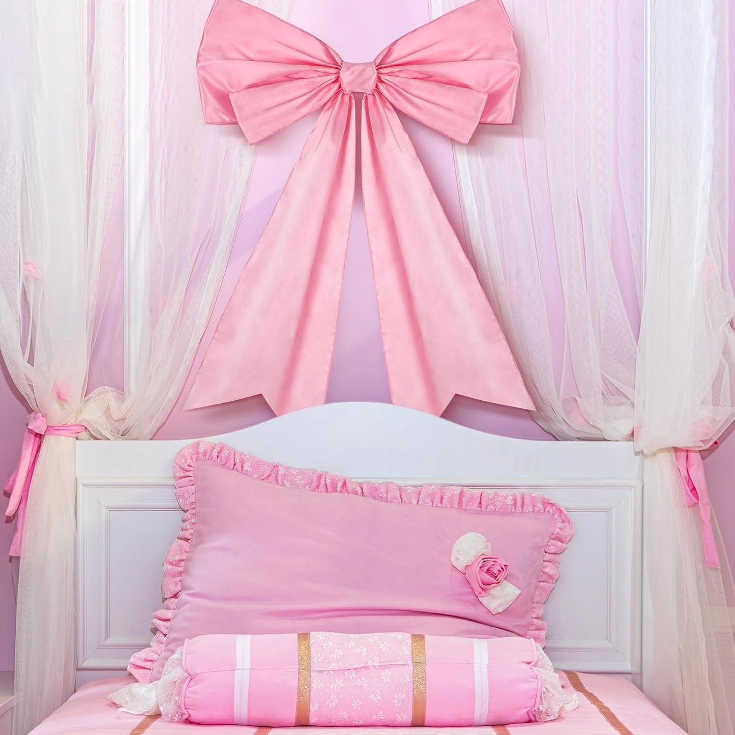 Skiennix Large Pink Coquette Bow - 27.6 x 21.7 Inches | Perfect for Birthday & Bridal Showers