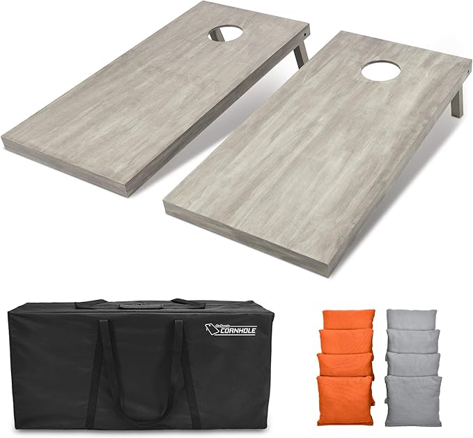 GoSports 4 ft x 2 ft Regulation Size Wooden Cornhole Boards Set - Includes Carrying Case and Bean Bags (Choose Your Colors) Over 100 Color Combinations