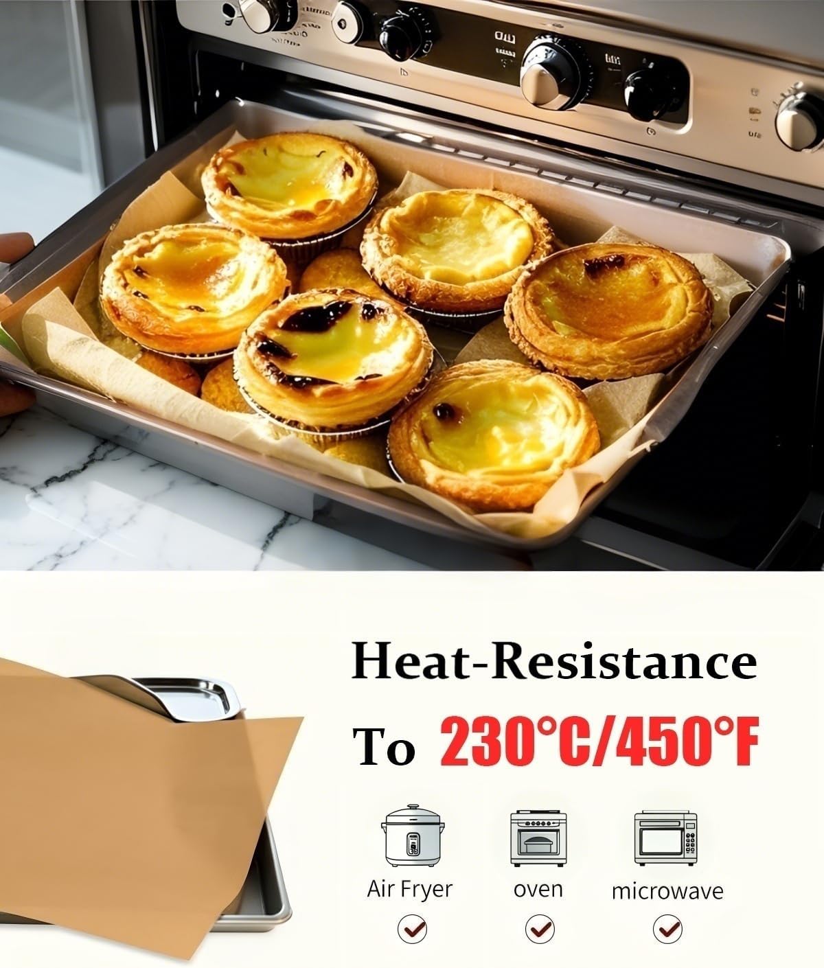 Skiennix Parchment Paper - Non-Stick Precut Baking Sheets, 300PCS 12x16 Inches | Ideal for Air Frying & Grilling