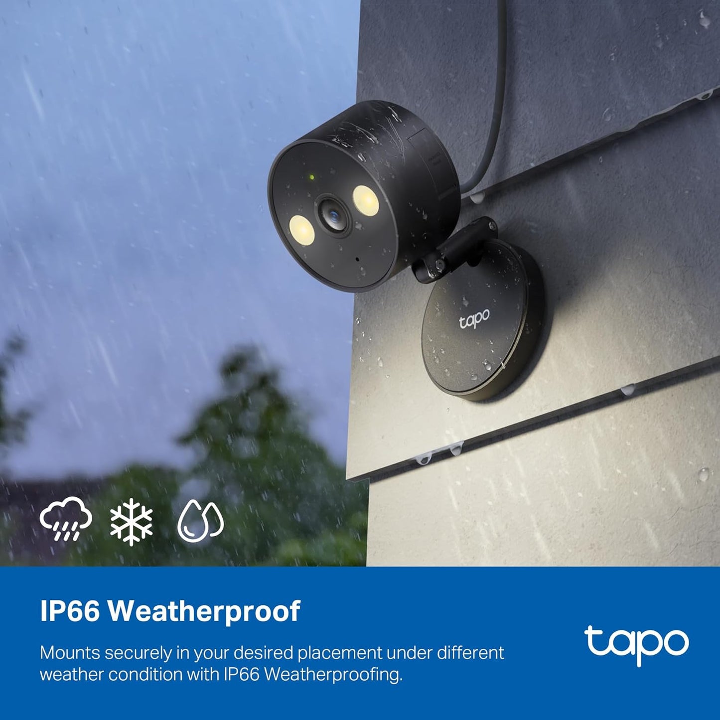 Tapo 2K+ IP66 C121 Indoor/Outdoor Wired Security Camera - Person/Pet/Vehicle Detection, Baby Monitoring, Color Night