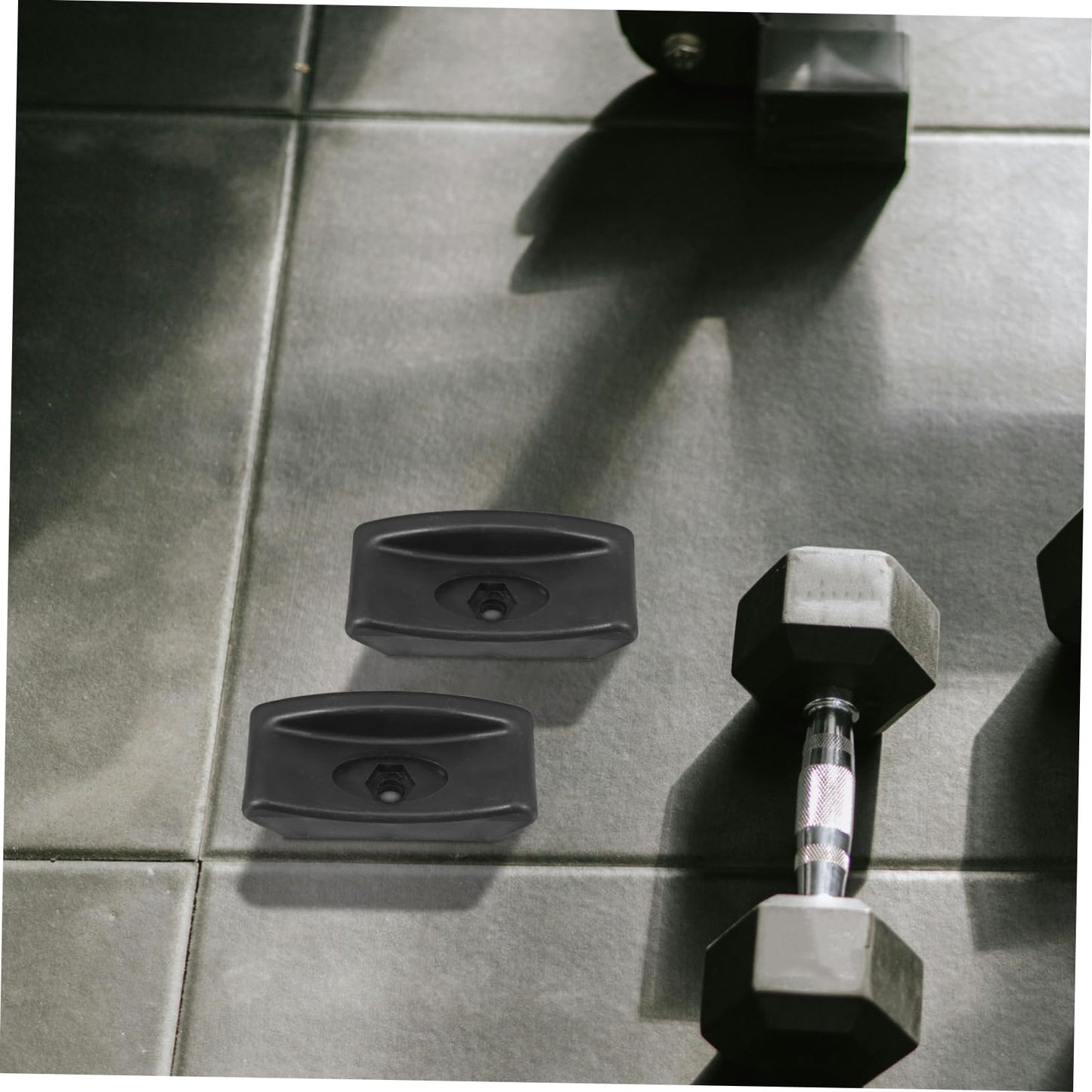 TOBBOMEY 2pcs Dumbbell Rack Saddles Storage Base Barbell Holder Attachment for Home Gym Equipment Noise- Design Stable Support for Racks