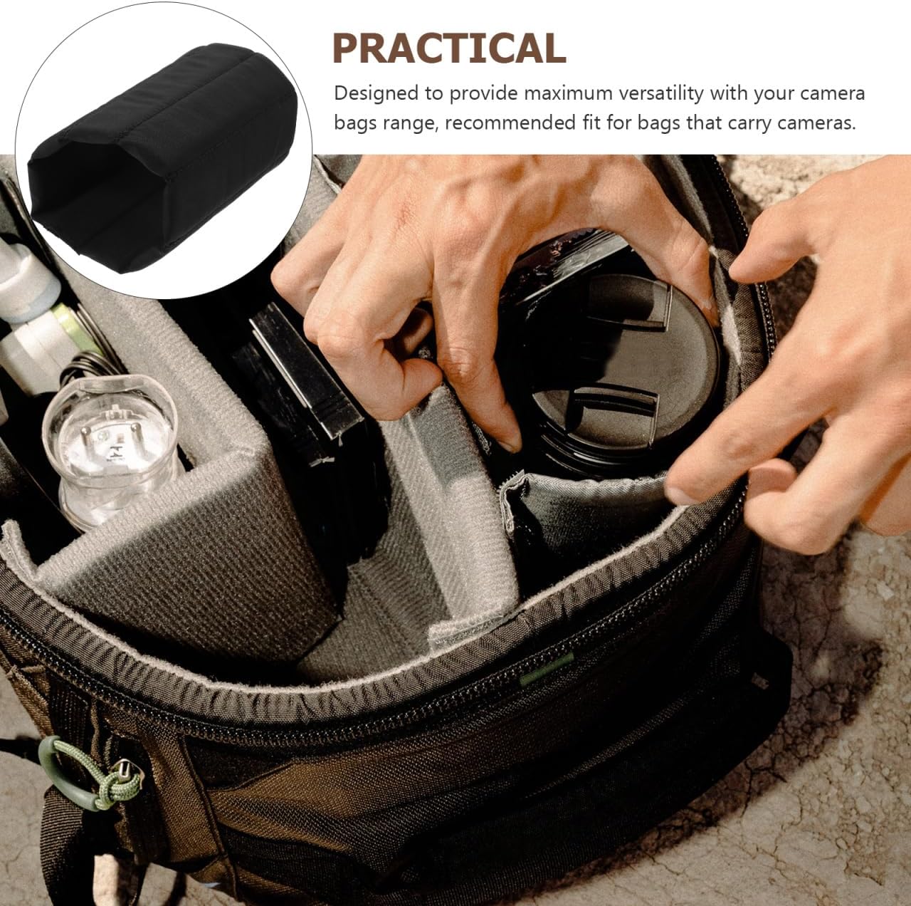 Backpack 2-Pack 11.02X4.72X0.31In NUOBESTY Camera Case Partition Accessory Padded Camera Bag Dividers Inserts