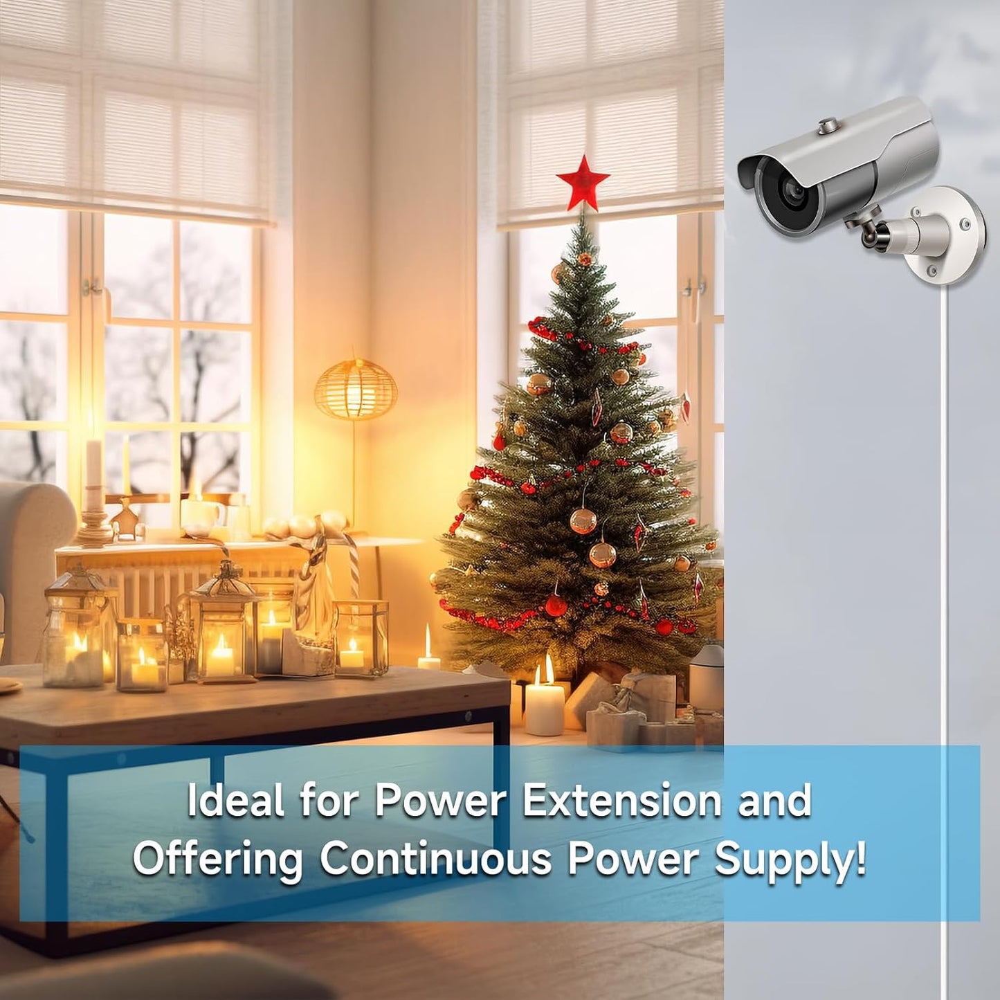 ANLINK 6ft 2M 12V 5.5mm 2.1mm DC Power Extension Cable, Premium Pure Copper DC Power Adapter Extension Cord x for CCTV