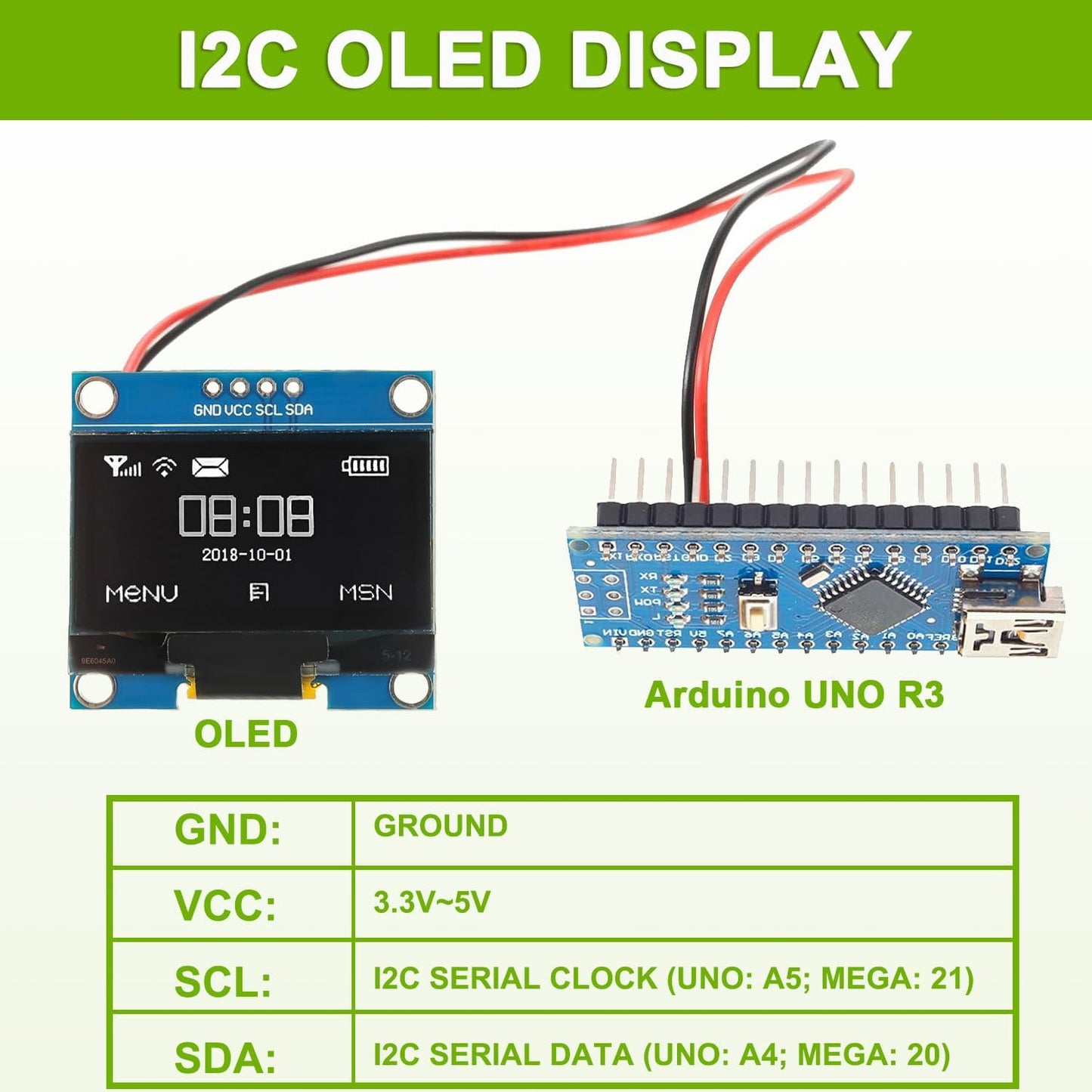 EPLZON 5 Pack 1.3 inch 128x64 OLED IIC Display Module Pixel Mini Self-Luminous Display Screen Board for Arduino