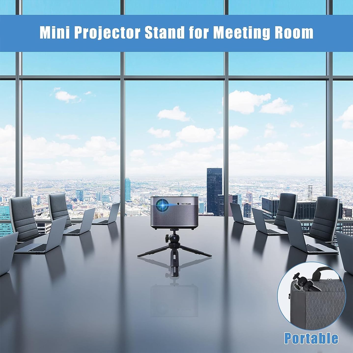 2-Be-Best Mini Projector Stand, Tripod Mount Compatible With DR.J, DBPOWER, Anker, PVO, Artlii, LoongSon, AuKing