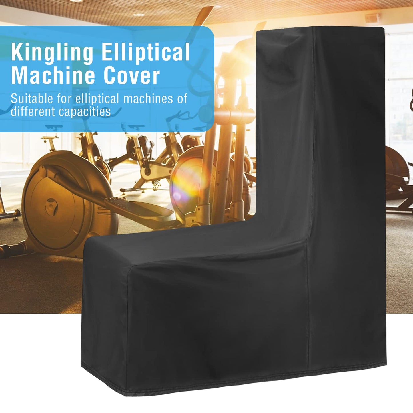 Kingling Elliptical Cover, Elliptical Exercise Machine Cover for 430/470/V-950X Elliptical Trainer Waterproof & Dustproof Protective Covers - 71''L x 29''W x 65'' H