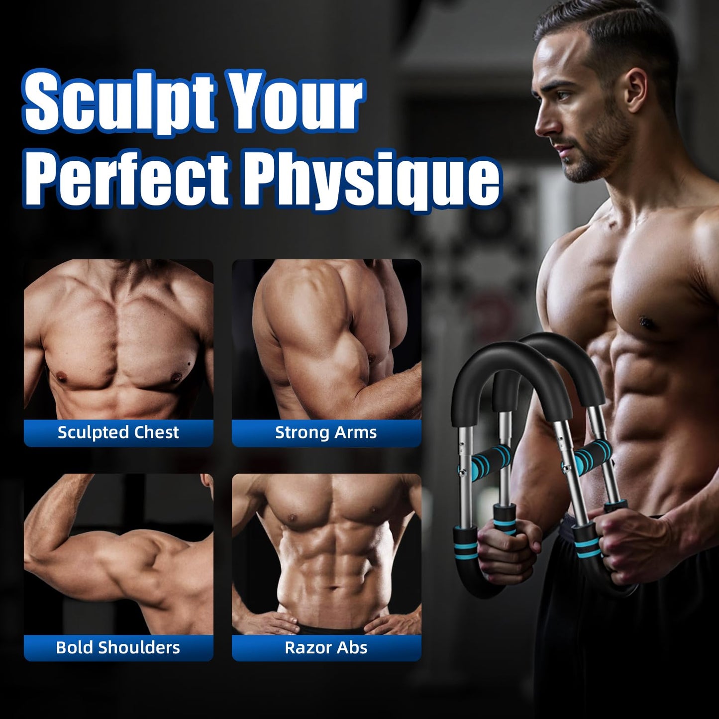 EAST MOUNT Twister Arm Trainer 20-111lb Adjustable Chest Workout Equipment for Men Women Portable Spring Resistance Muscle Builder Strength Training for Arms Chest Shoulders for Home Gym Fitness