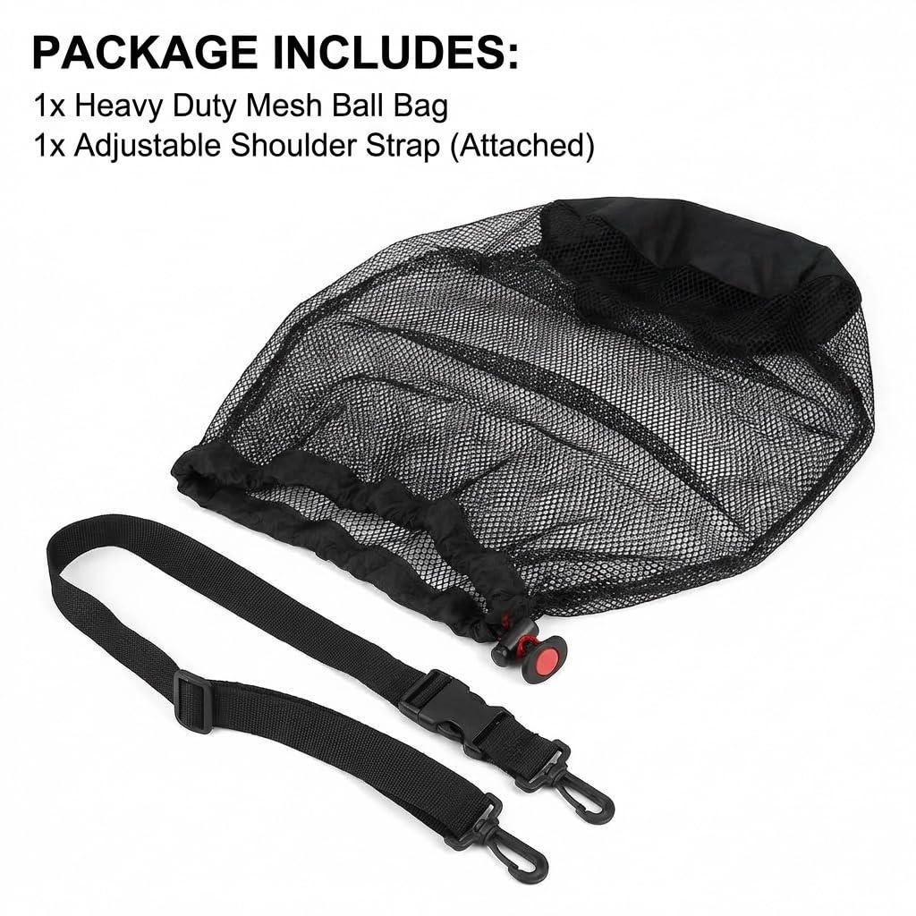 Keeble Outlets Basketball Bag | Large Mesh Ball Bag for Basketballs, Soccer Ball, Volleyball Ball & Sports Equipment | Heavy Duty Mesh Bag | Ball Storage Net with Strap | Sports Bag for Equipment