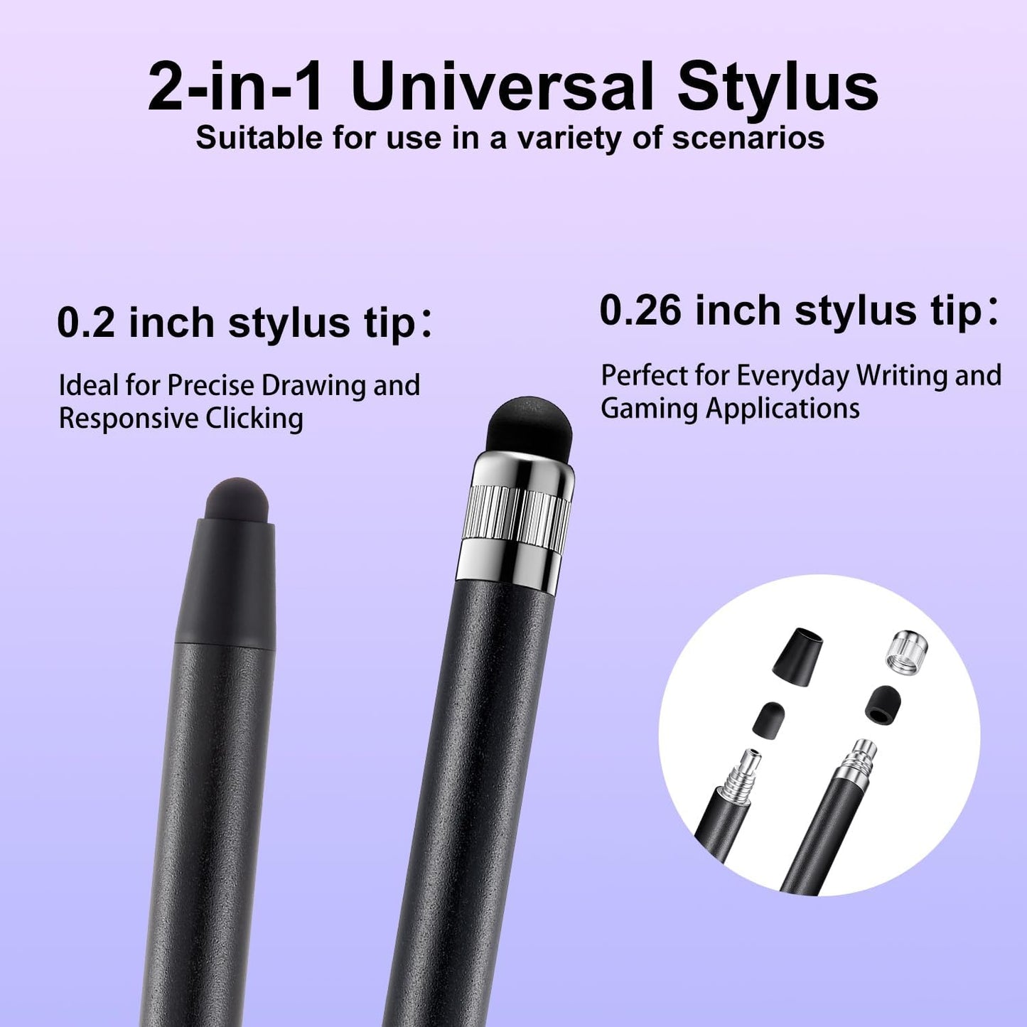 ChaoQ 3pcs Stylus Pen for Touchscreen, High Sensitivity and Precision Stylus Pen for iPad iPhone Android and All Touch