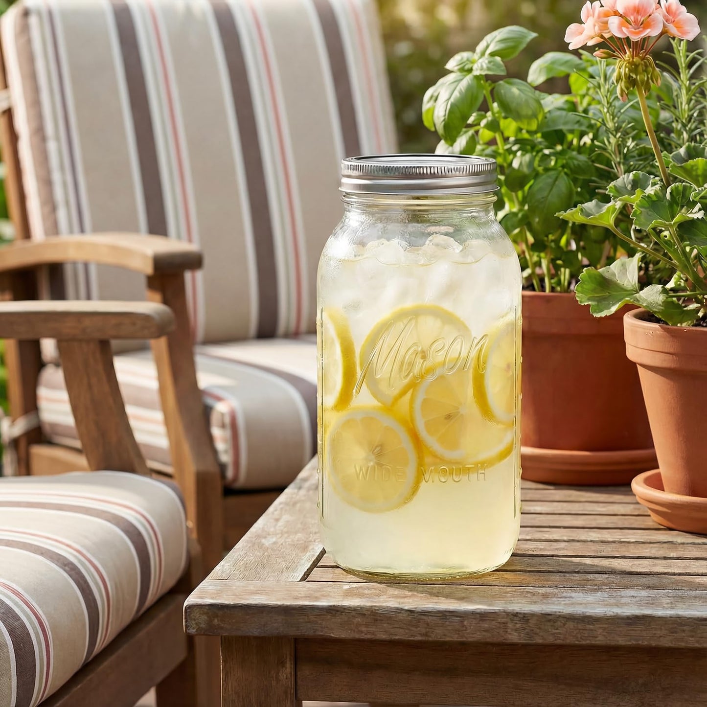 WELLIFE 3 Pack 64oz Wide Mouth Mason Jars,Half Gallon Mason Jar for Pickling, Canning, Fermenting and Food Storage, Microwave & Dishwasher Safe