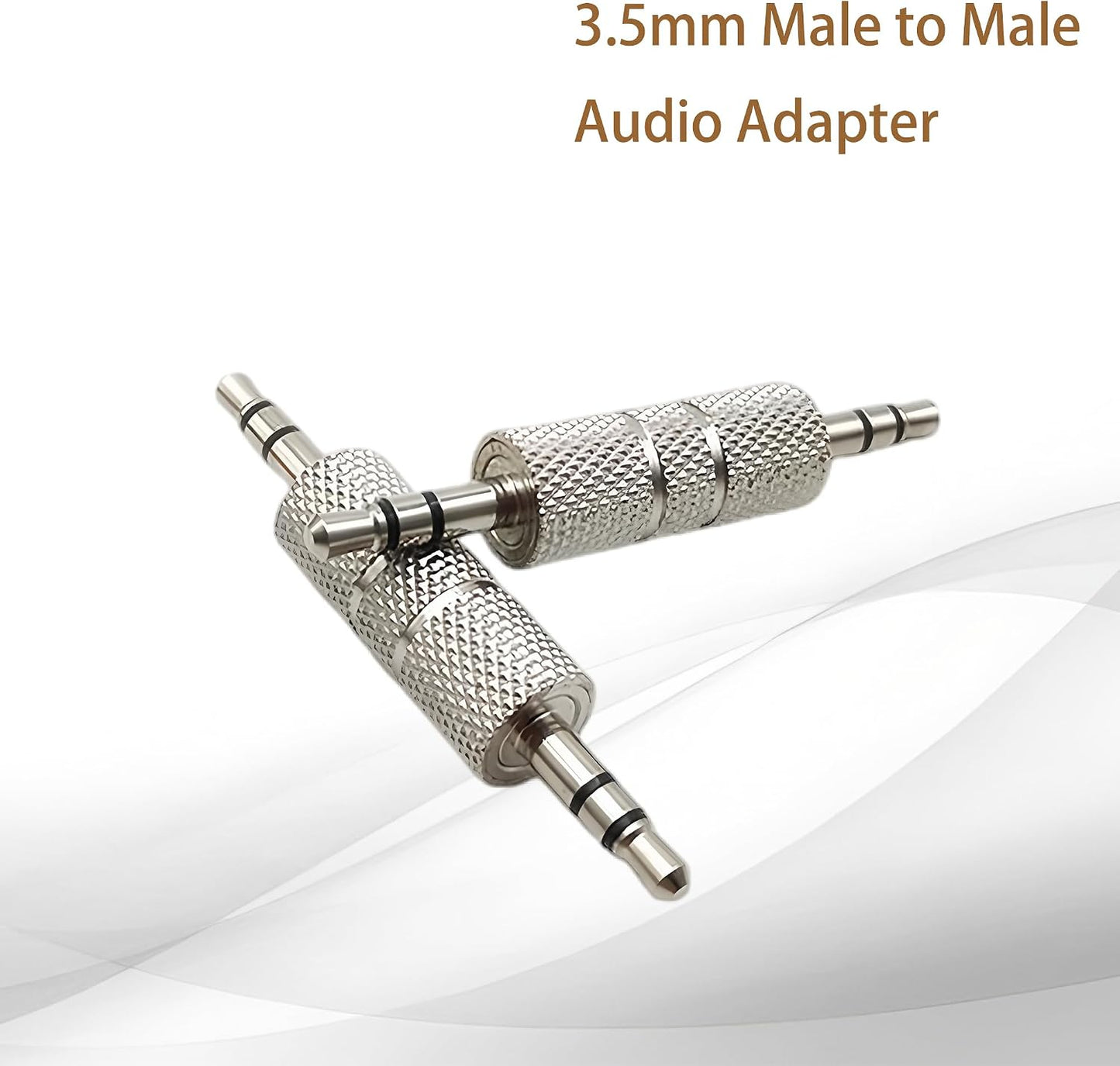 ZCLGOOD 4PCS 3.5mm 1/8 inch MP3 Male to Male Audio Adapter, Metal Stereo Jack Coupler Connector for Headphone