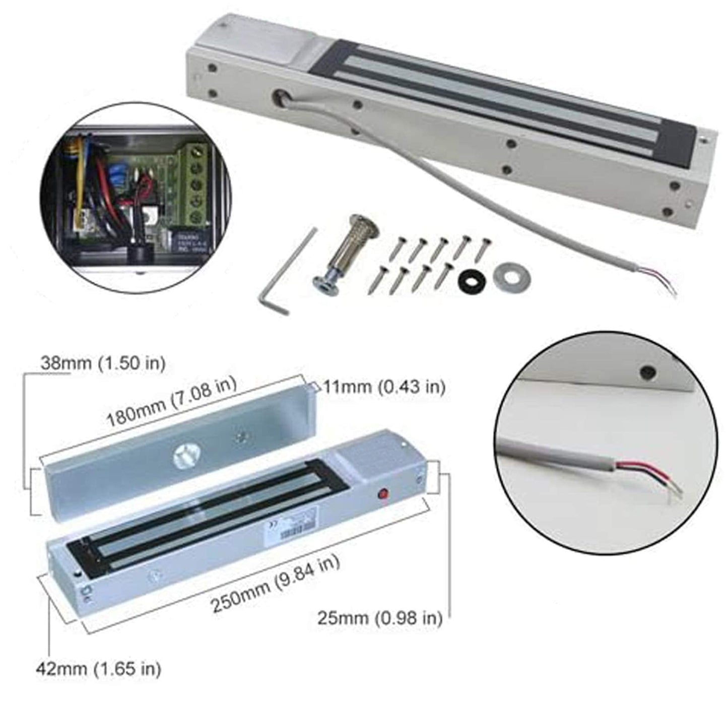 MENGQI-CONTROL Water Proof Metal Keypad Reader 4 Doors Access Control Kit Outdoor Install Magnetic Lock 110V Power Box RFID Cards/Key Fob(Phone APP remotely Open Door)