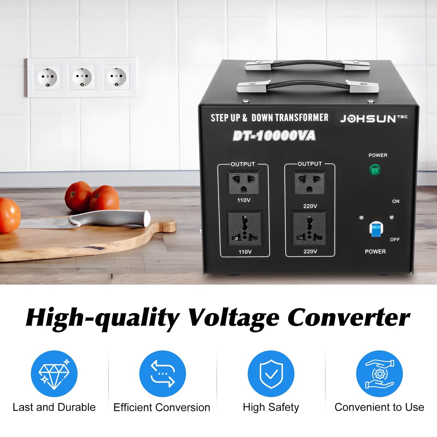 Futchoy ST-10000 Heavy Duty Voltage Transformer Voltage Converter 110V to 220V Step Up/Down Transformer Voltage Converter