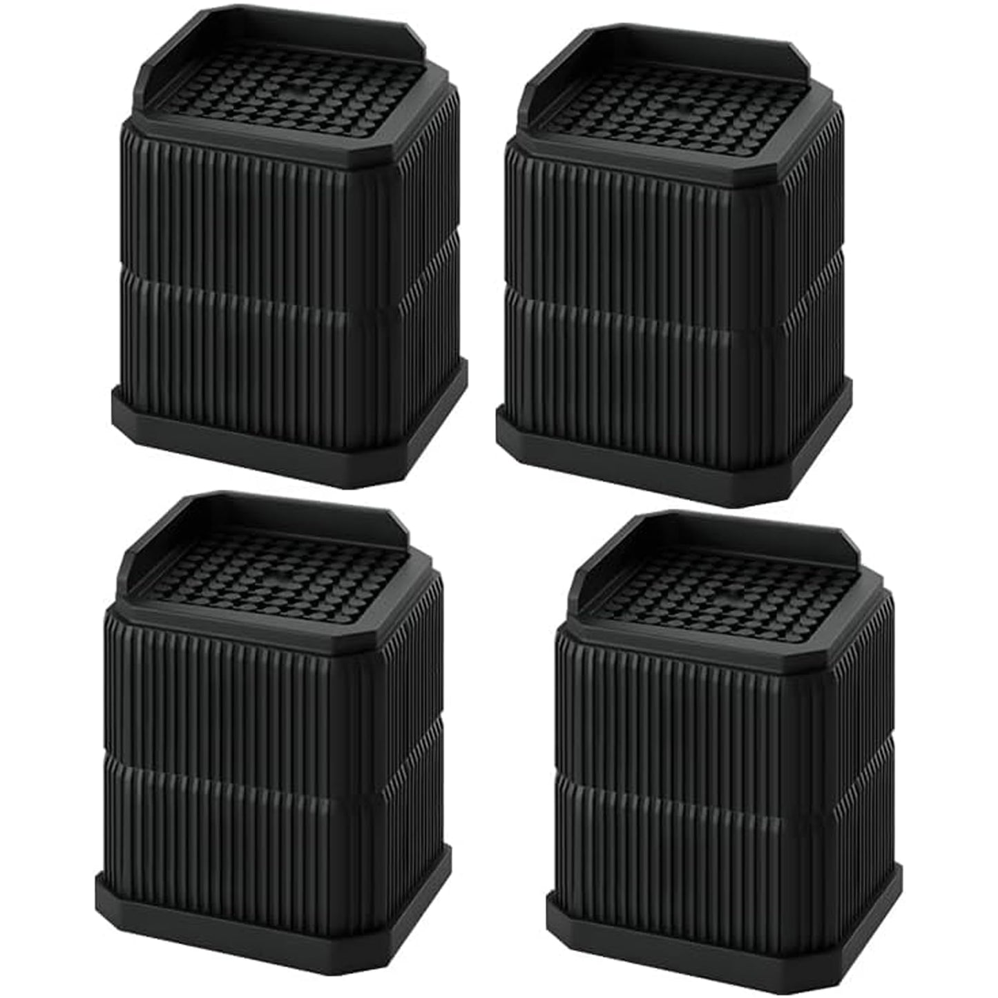 WYCBHZGA 4 Pack Stackable Treadmill Incline Riser Blocks, 4 Inch Height Lift for Leveling & Uphill Training, Heavy Duty Support up to 4000 lbs, for Gym and Home Use