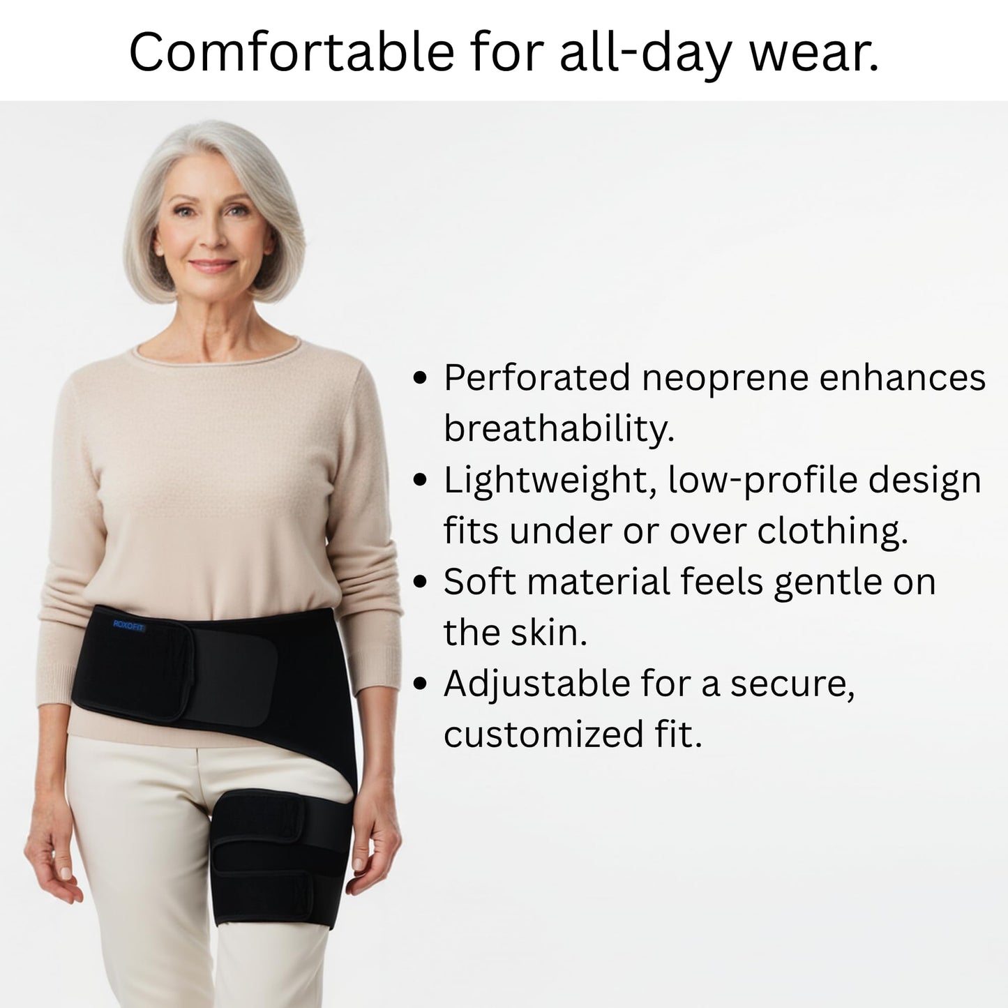 Hip Brace for Women, Men - Sciatica Brace - Groin Pull Compression Wrap - Sciatica Pain Relief Devices, Hip Brace for Sciatica Pain Relief Brace, Sciatic Relief Devices, Sciatic Nerve Pain Relief, Thigh Compression Sleeve, SI Belt, Hamstring Compression S