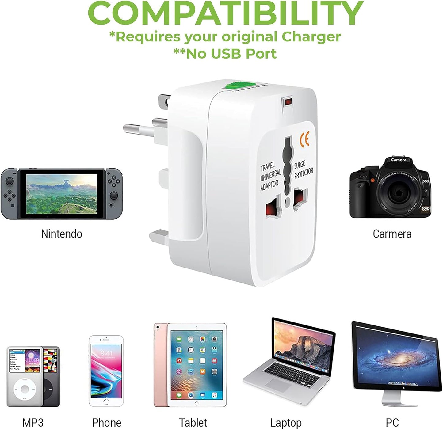 Works For i-mate JAM by Cellet 90% Worldwide Power Adapter Works for HTC i-Mate JAM is Universal for of Travel Between