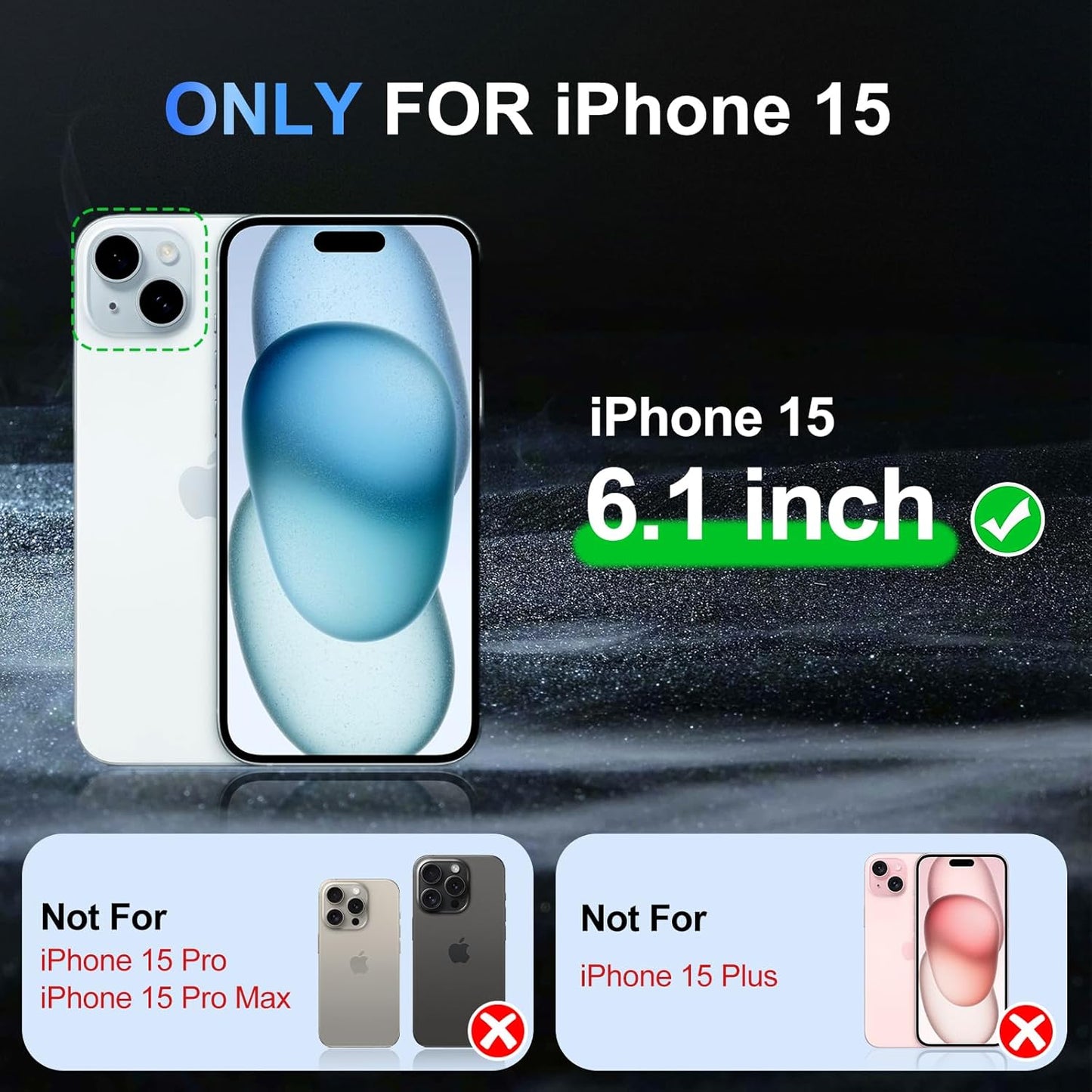 Beasyjoy 15 15 6.1", for iPhone Case Waterproof, Metal Heavy Duty Full Body Protective Case with Built-in Screen