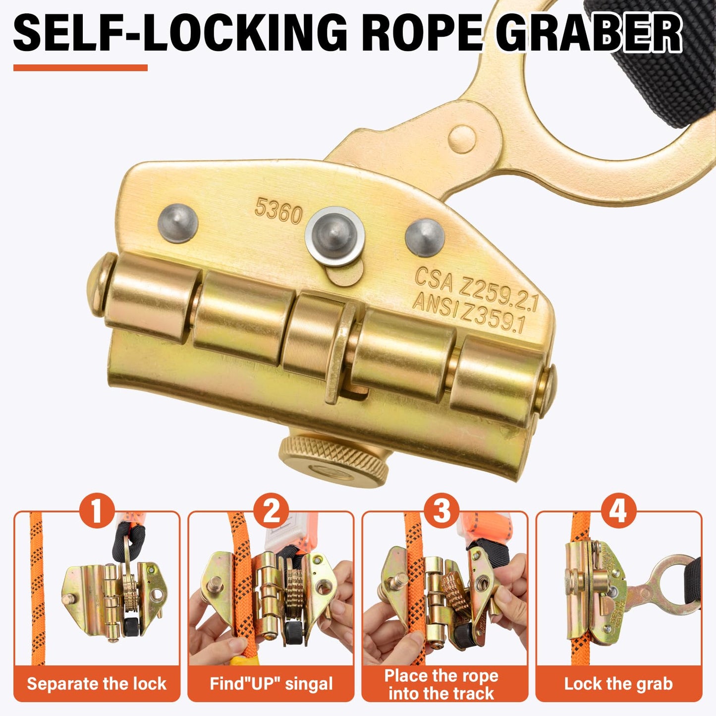 TT TRSMIMA Safety Harness Fall Protection Kit - Roofing Harnesses 50ft Safety Rope Lanyard Kit 5 Gallon Bucket Kit Roof Top Anchor Construction Work 20pcs Nails Included