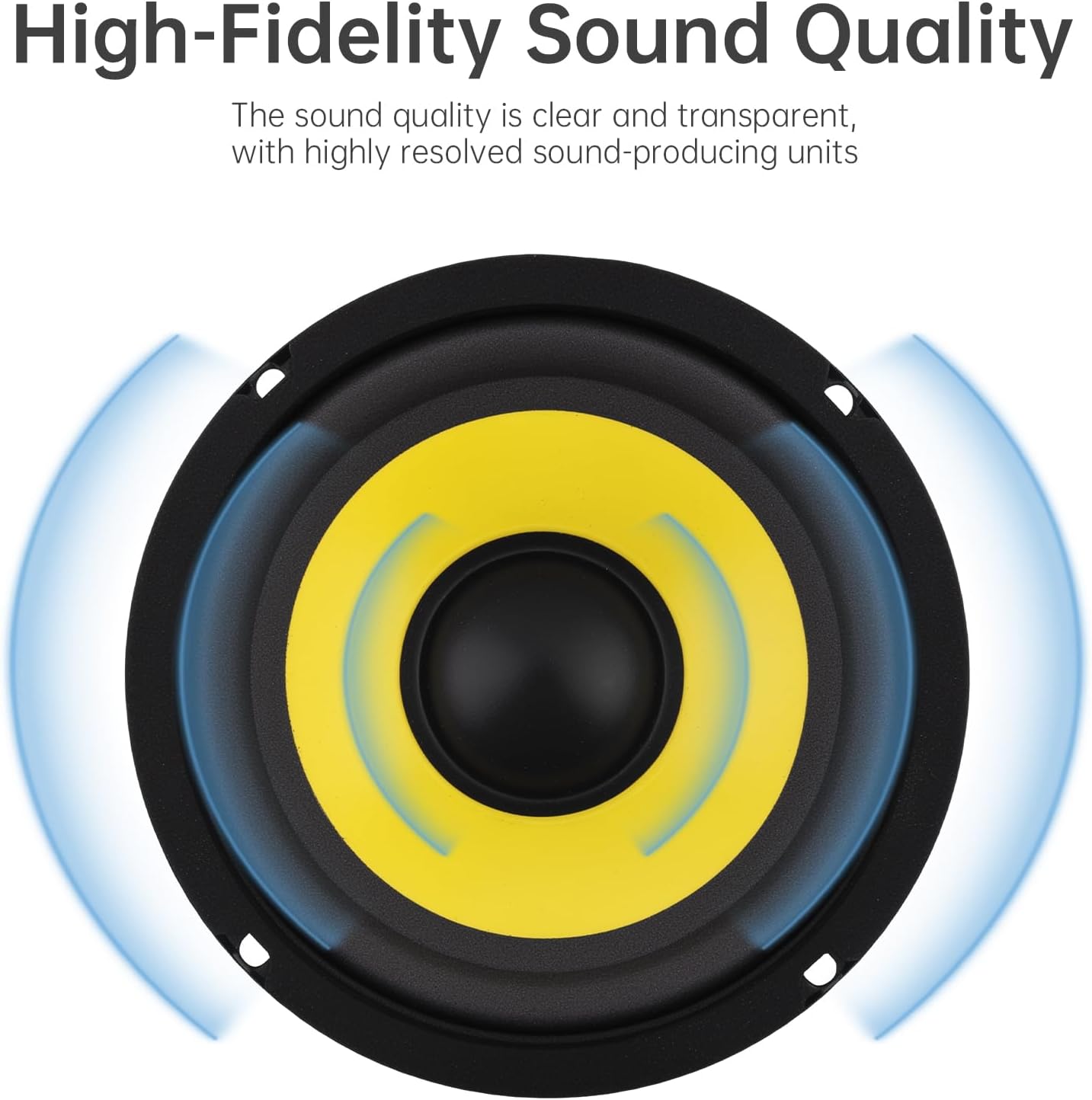 DriSentri 5 Inch Bass Loudspeaker Woofer Speaker, Car Speakers Wide Frequency Response Car Audio Stereo Speaker for Car