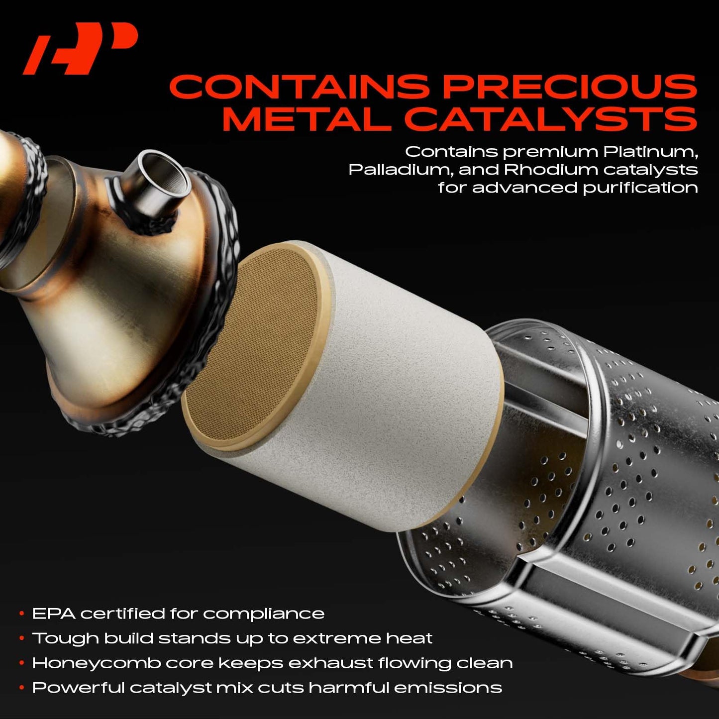 A-Premium Exhaust Manifold Catalytic Converter with Gasket Kit Direct-Fit Compatible with Hyundai Sonata 2015-2019 2.4L & Kia Optima 2016-2020 2.4L, E.P.A. Compliant, Replace# 285102GAV0