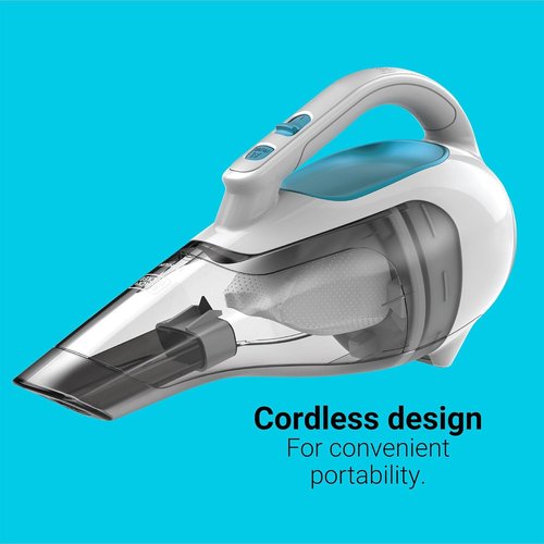 BLACK+DECKER Cordless Handheld Vacuum - Powerful Suction for Car & Home | Rechargeable, Wide Mouth Design
