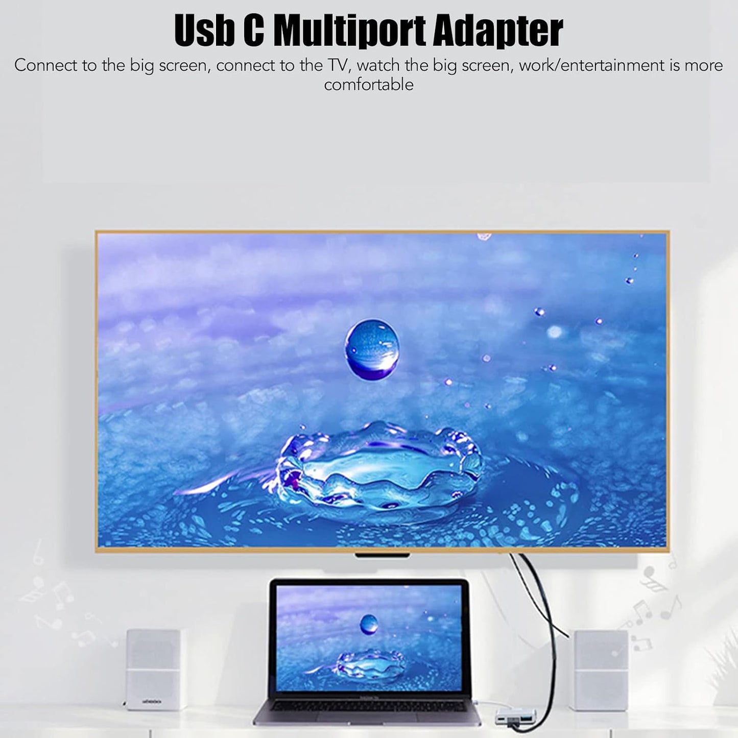 ciciglow 3 1 5Gbps 3.0/4K Laptop USB C to HDMI Video Adapter, in Multi Port USB C Hub, Docking Station with USB