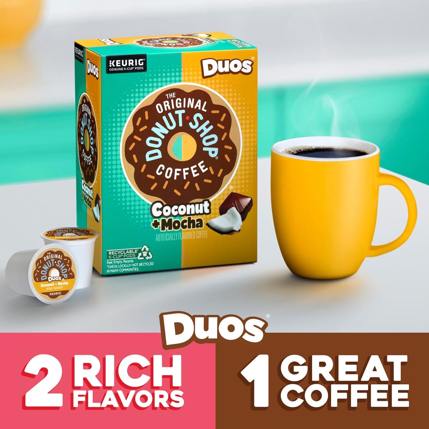 Original Donut Shop - Coconut & Mocha K-Cup Pods | Medium Roast Coffee, 96 Count