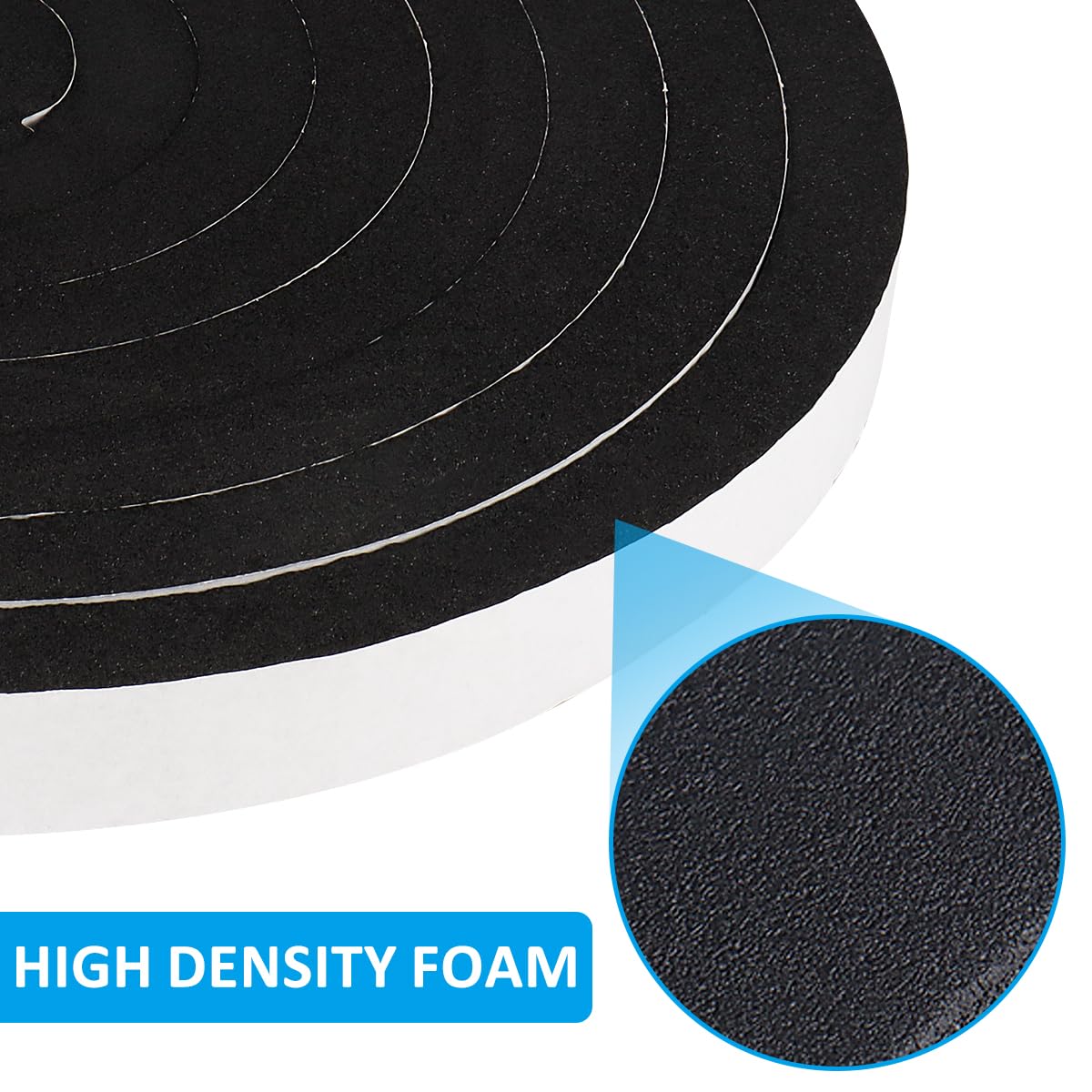 DGSL Foam Insulation Tape, 1In x 3/8In x 16.5Ft Weather Stripping Door Seal Strip for Doors and Windows,Sliding Door,Sound Proof Soundproofing Door Seal,Weatherstrip,Air Conditioning Seal Strip