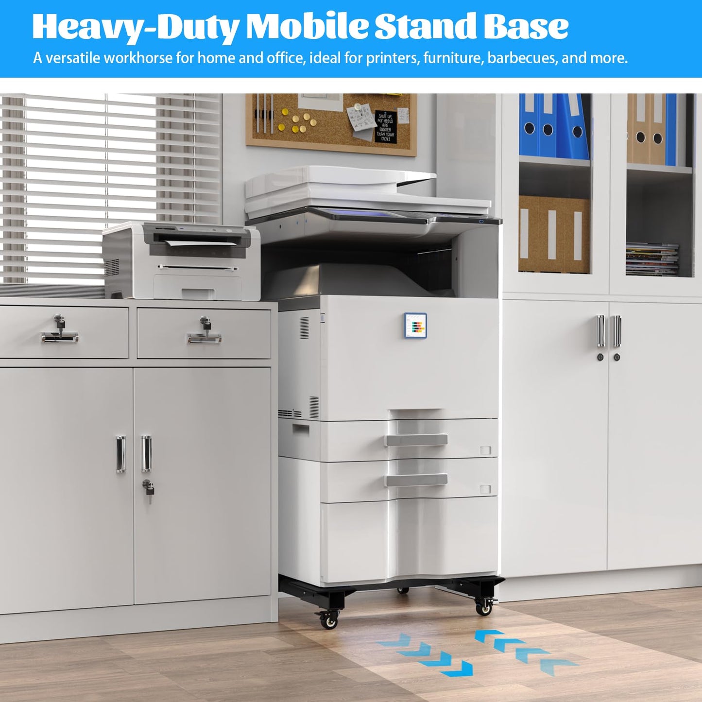 Furniture Dolly 1500LBS Capacity, Adjustable Heavy Duty Iron Moving Dolly Cart with 4 Lockable Caster Wheels, Stand Base for Washing Machine Refrigerator Dryer with Non-Slip Mat Easy Moving